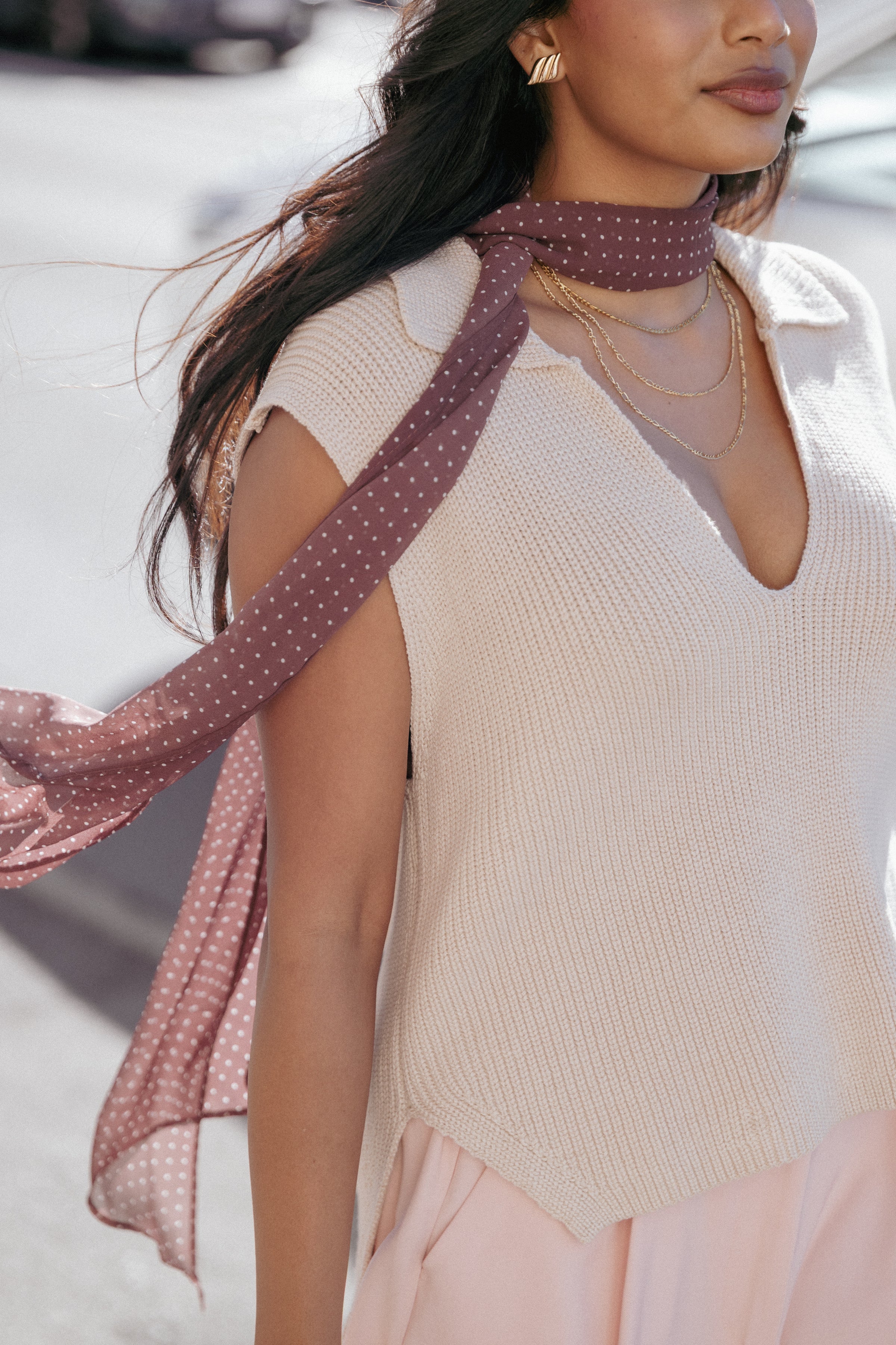 Petal and Pup USA TOPS Asha Knitted Top - Beige