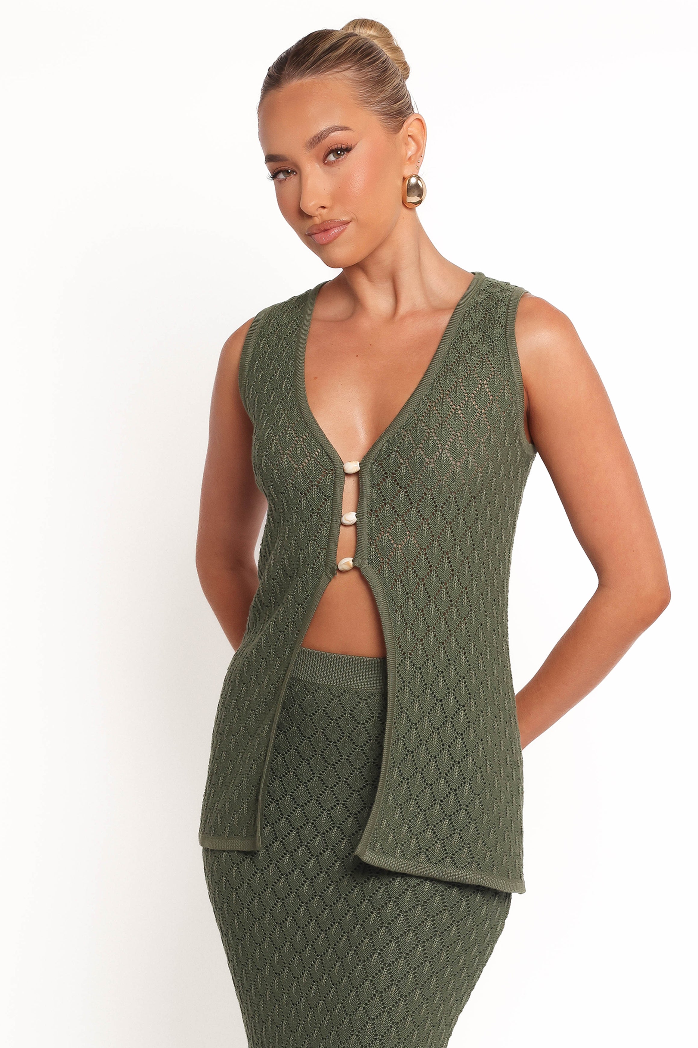 Petal and Pup USA TOPS Asplie Knit Top - Olive