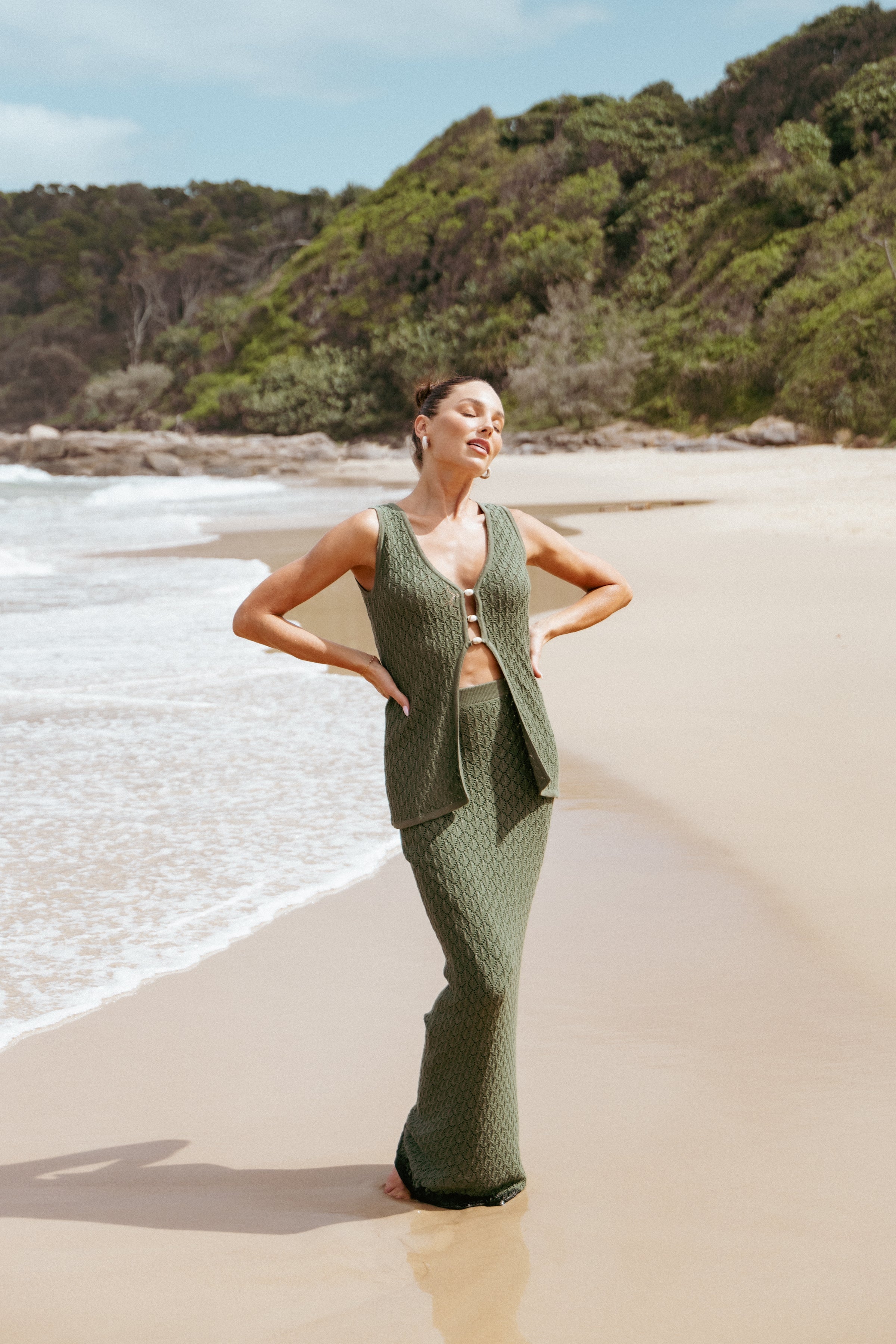 Petal and Pup USA TOPS Asplie Knit Top - Olive