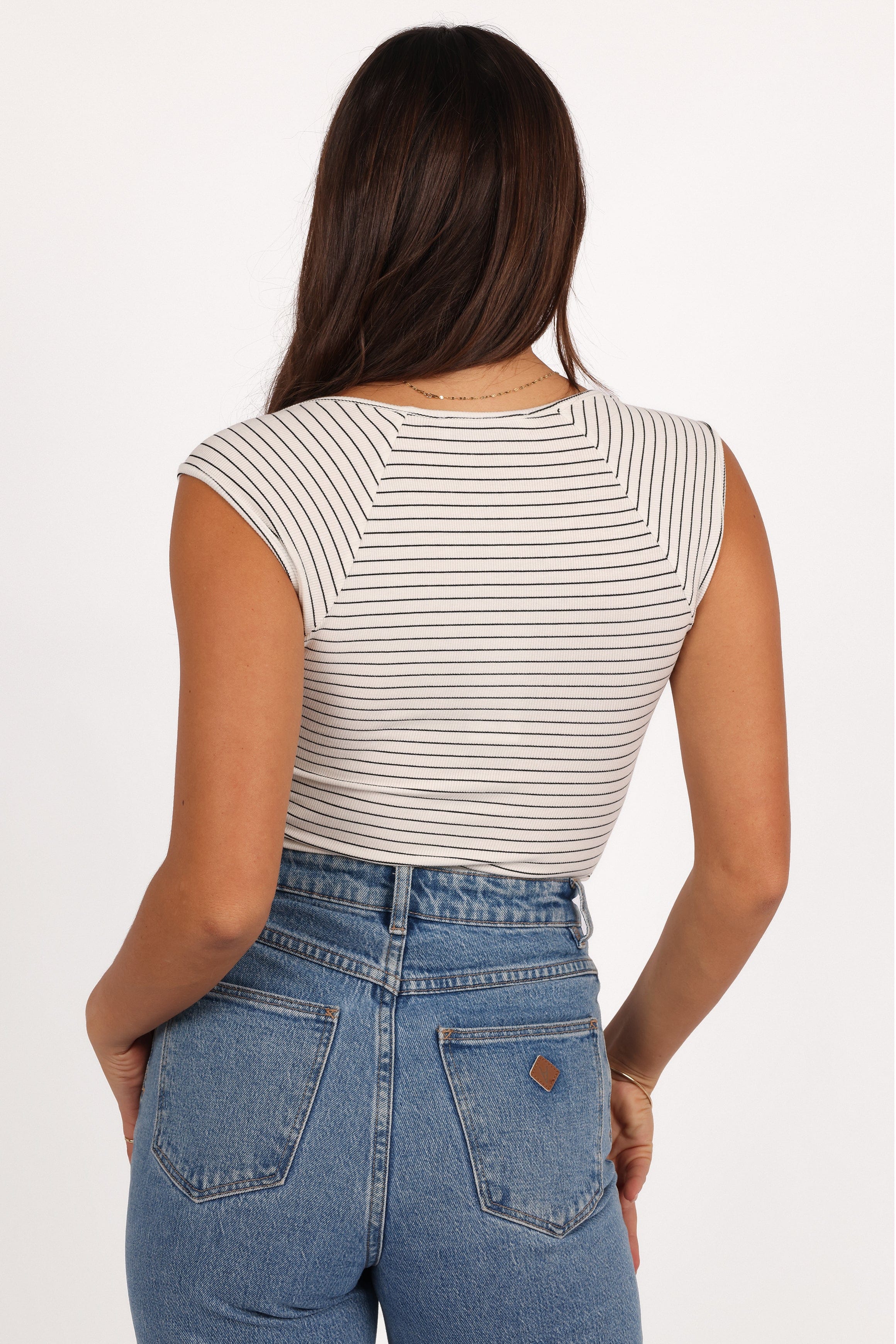 Petal and Pup USA TOPS Bardot Top - Stripe (Hold for Rack)