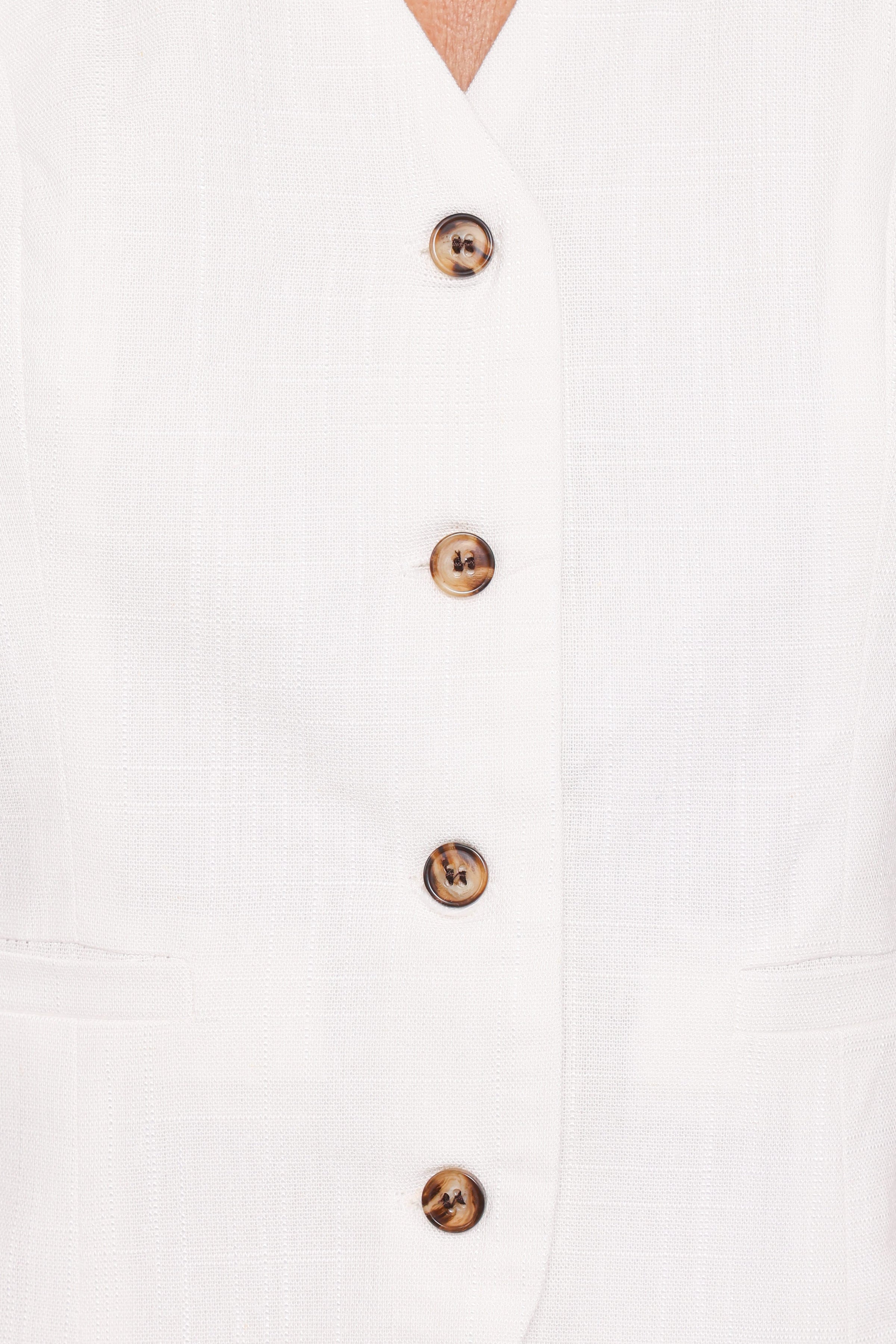Petal and Pup USA TOPS Bell Linen Vest - Cream