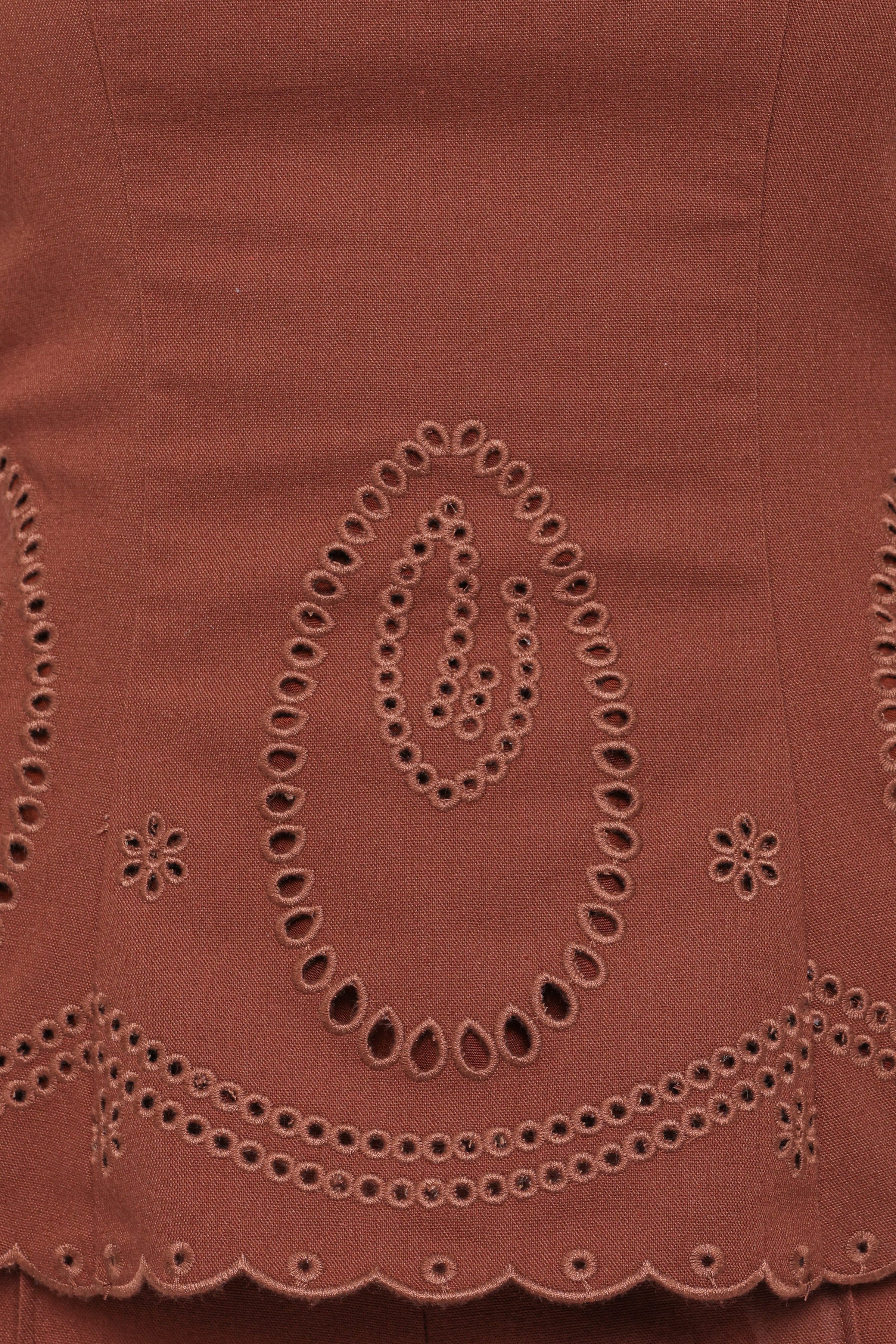 Petal and Pup USA TOPS Benton Eyelet Strapless Top - Brown