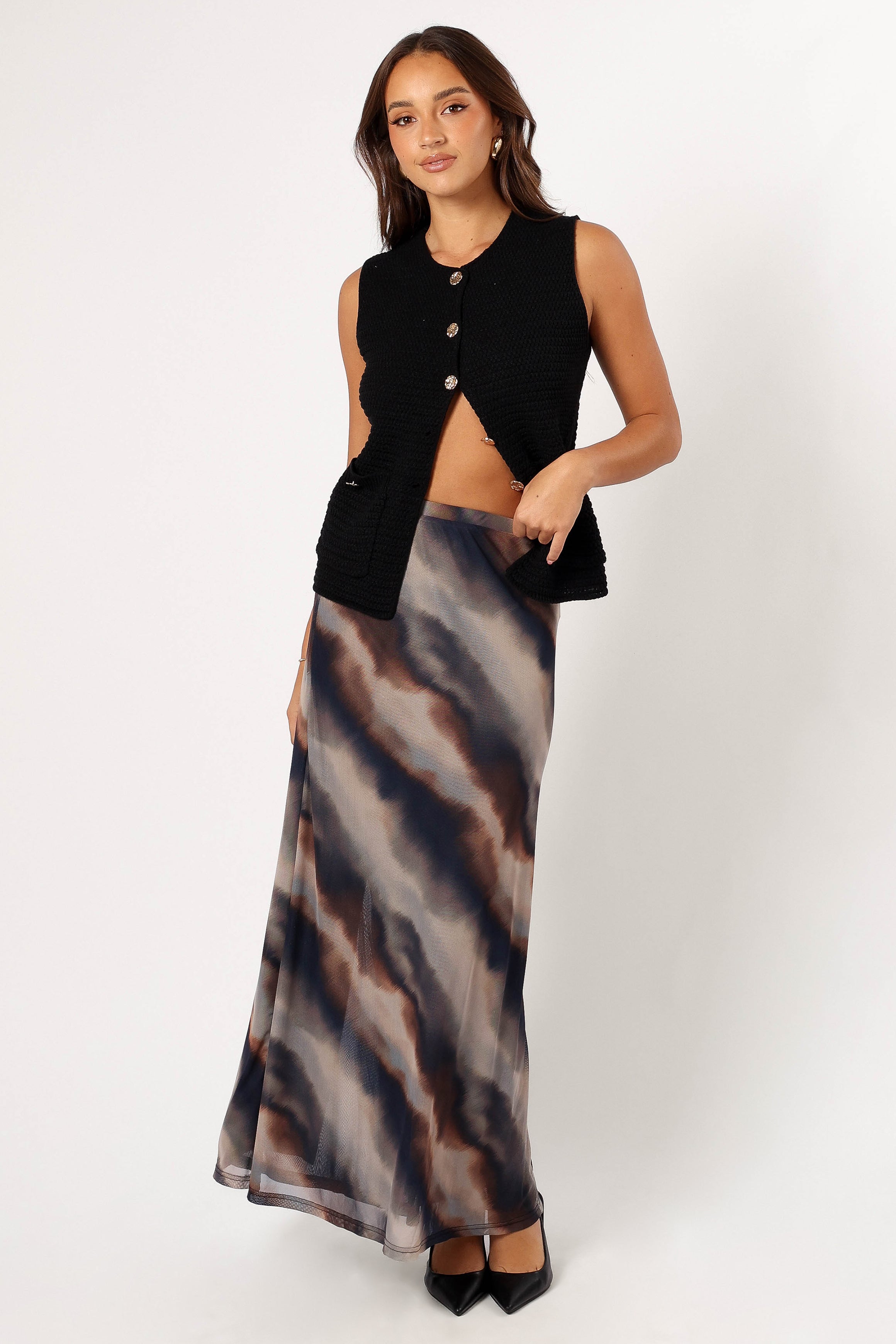 Petal and Pup USA TOPS Blair Knit Vest - Black