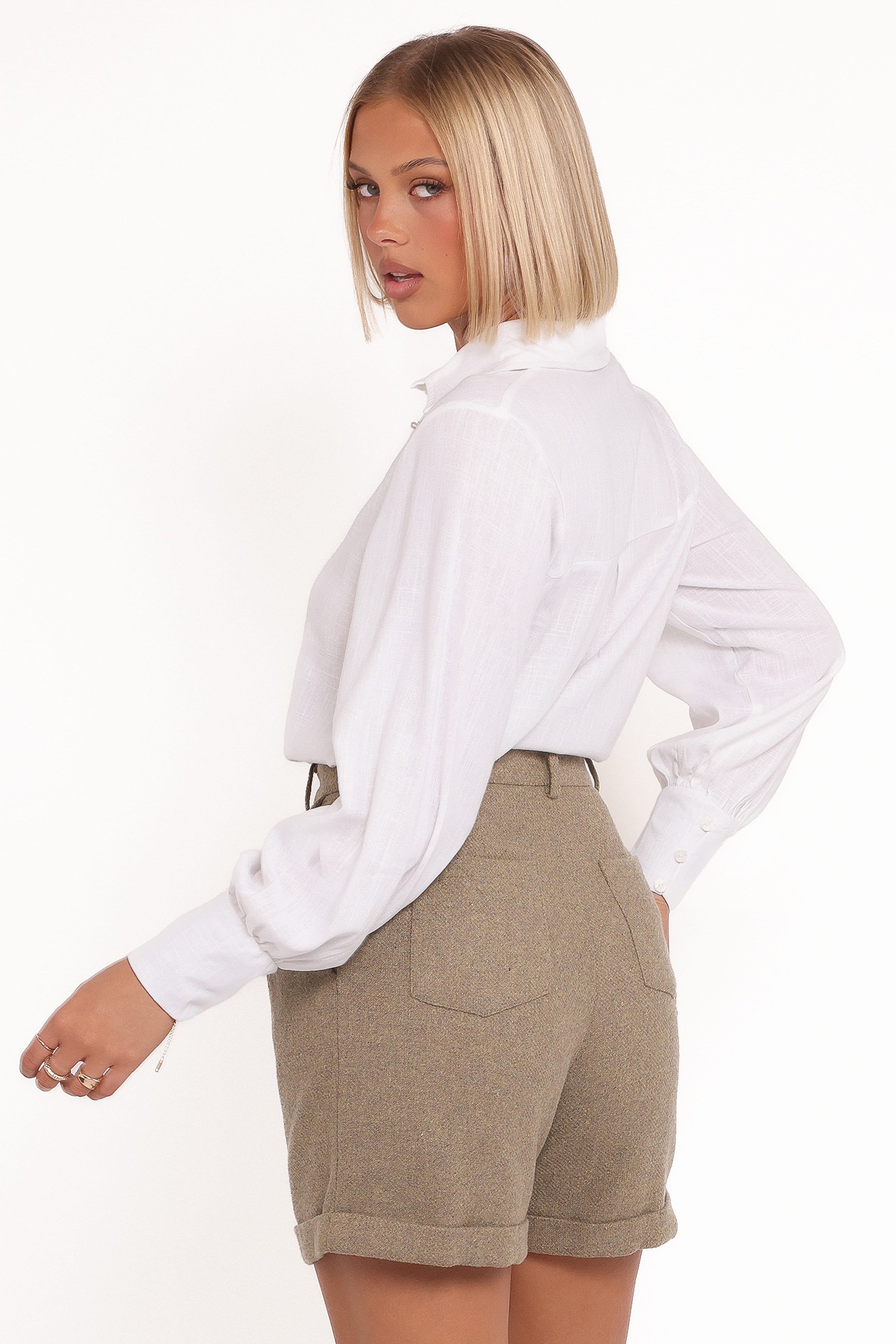 Petal and Pup USA TOPS Briggs Long Sleeve Shirt - White