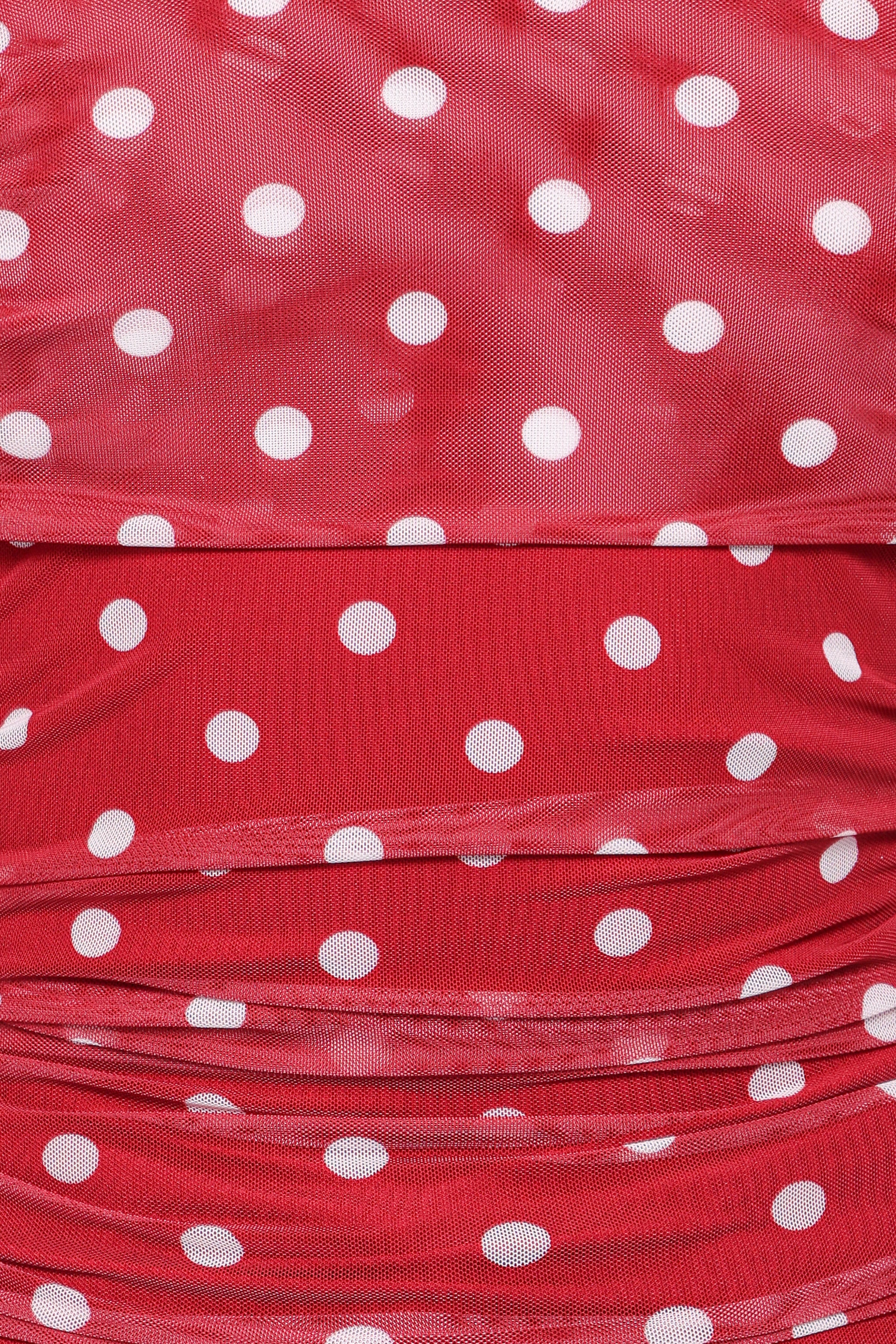Petal and Pup USA TOPS Caelira Off Shoulder Top - Red Polka Dot