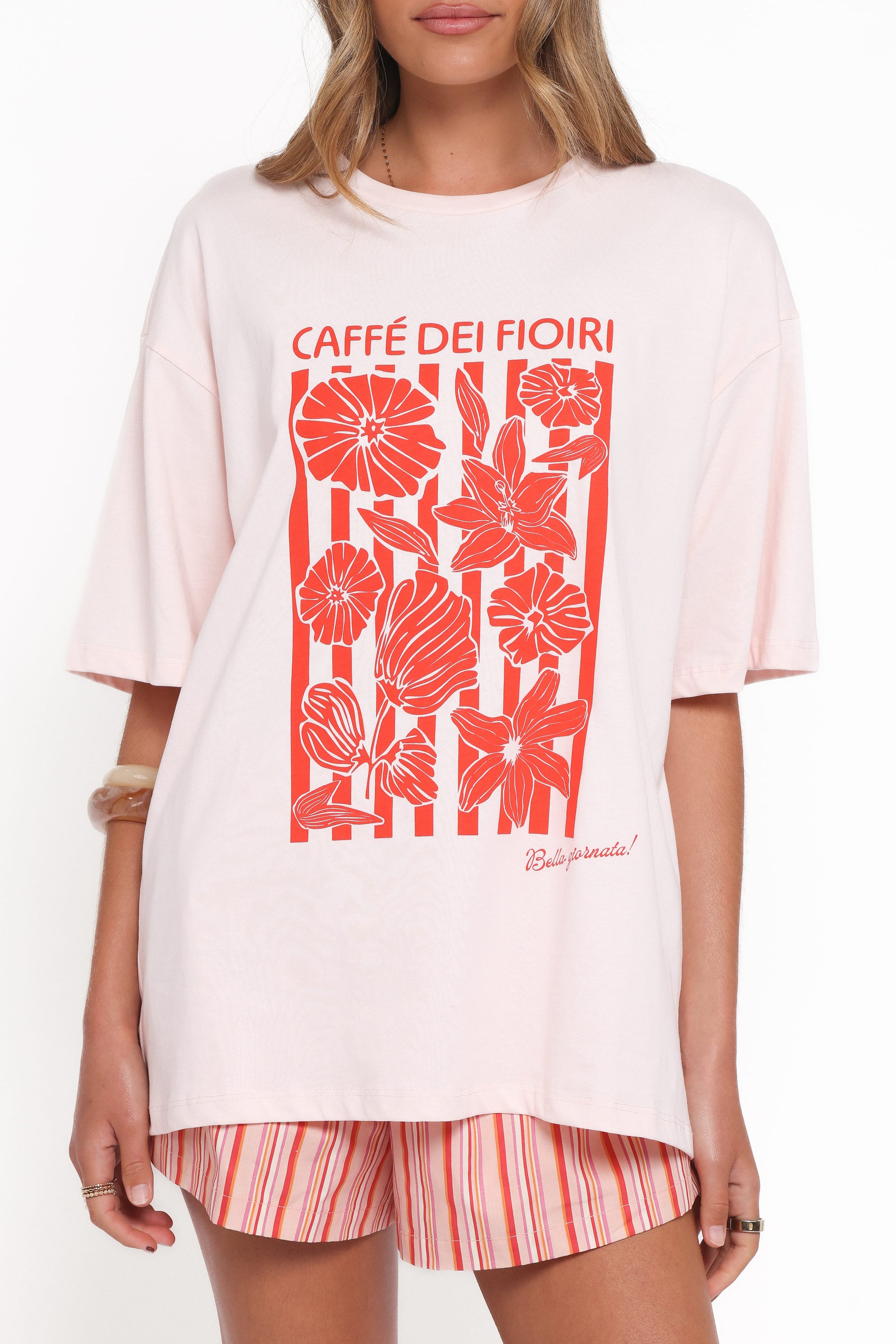 Petal and Pup USA TOPS Caffe Dei Fiori Tee - Pink