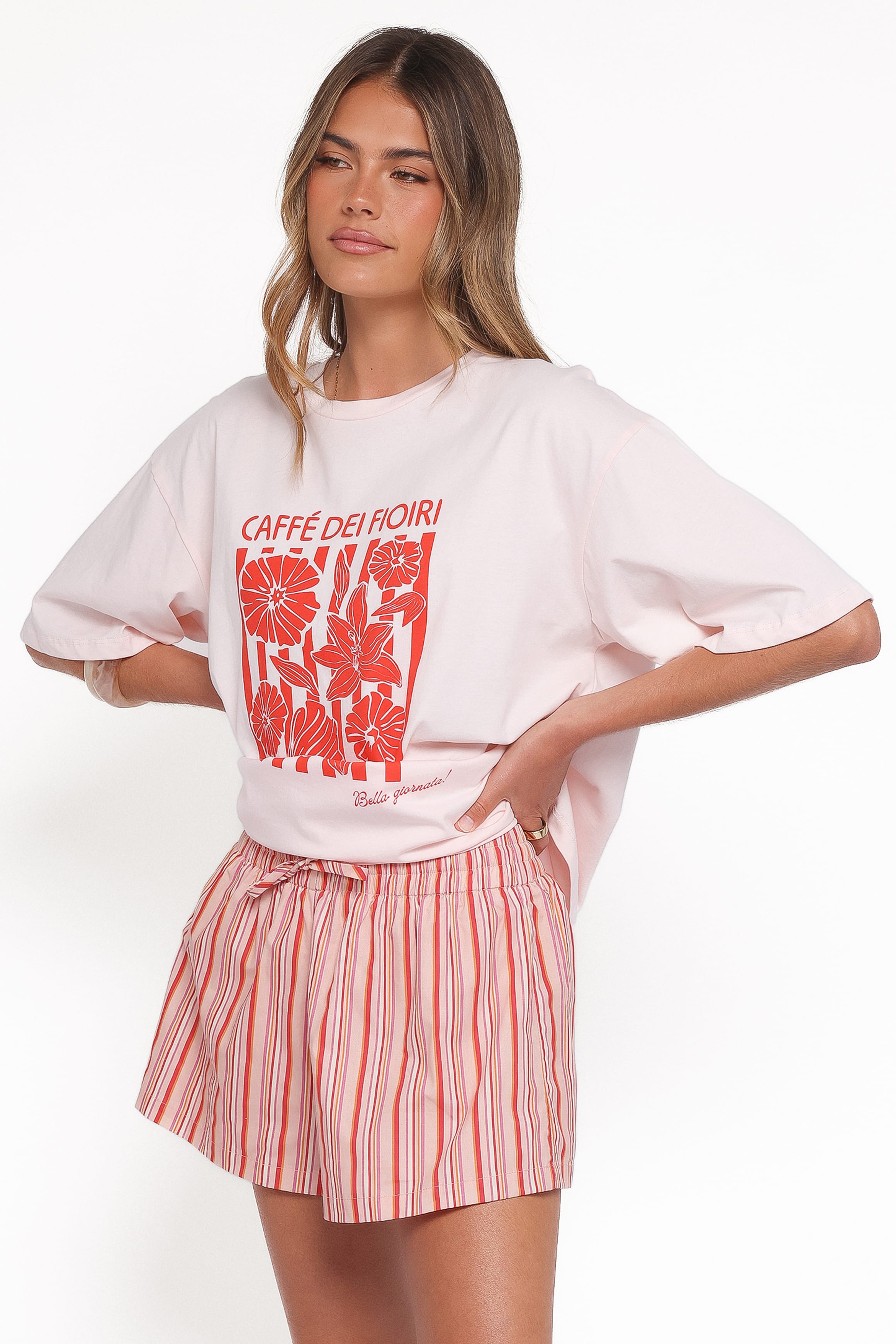 Petal and Pup USA TOPS Caffe Dei Fiori Tee - Pink