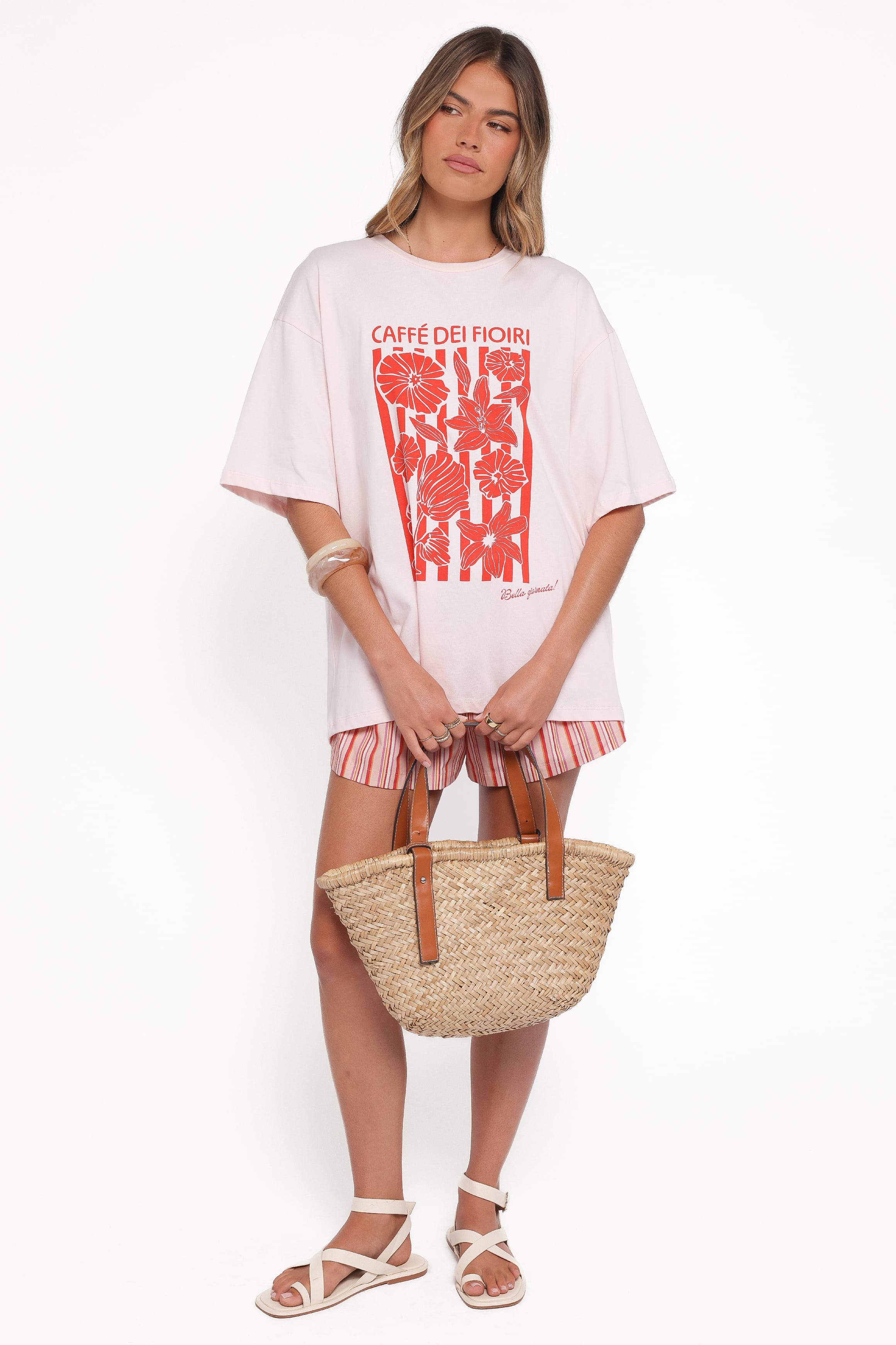 Petal and Pup USA TOPS Caffe Dei Fiori Tee - Pink