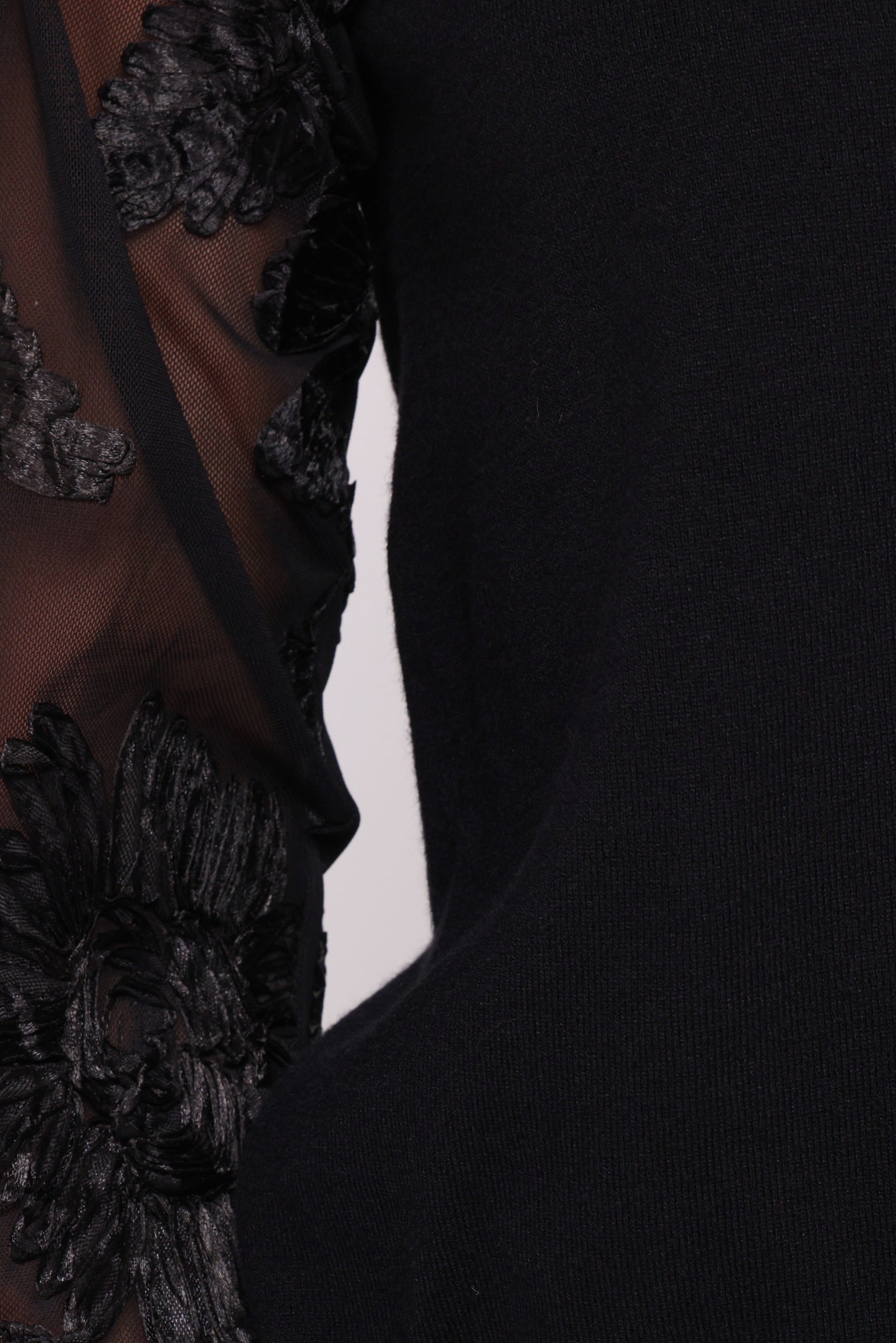Petal and Pup USA TOPS Cailin Sheer Sleeve Top - Black