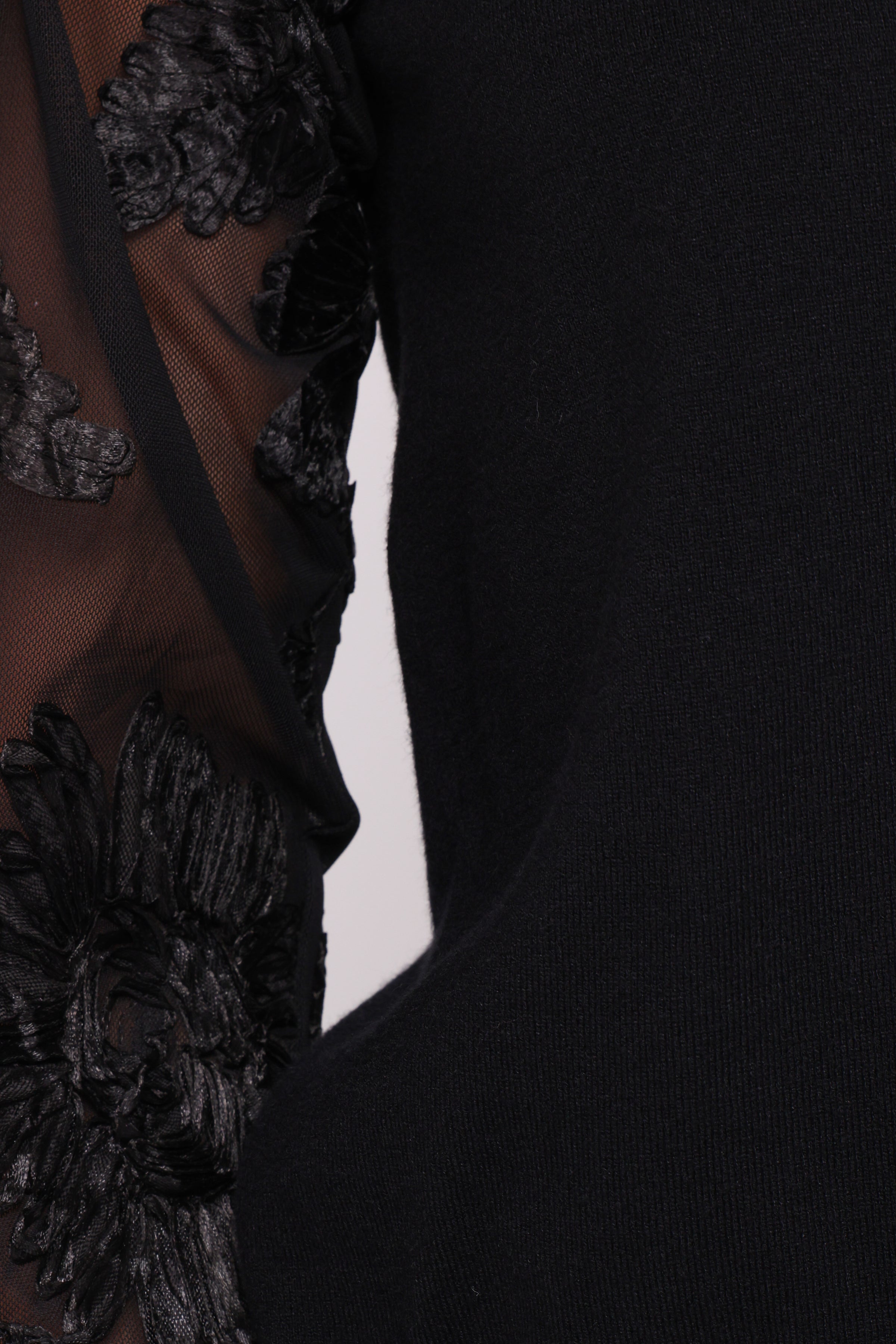 Petal and Pup USA TOPS Cailin Sheer Sleeve Top - Black