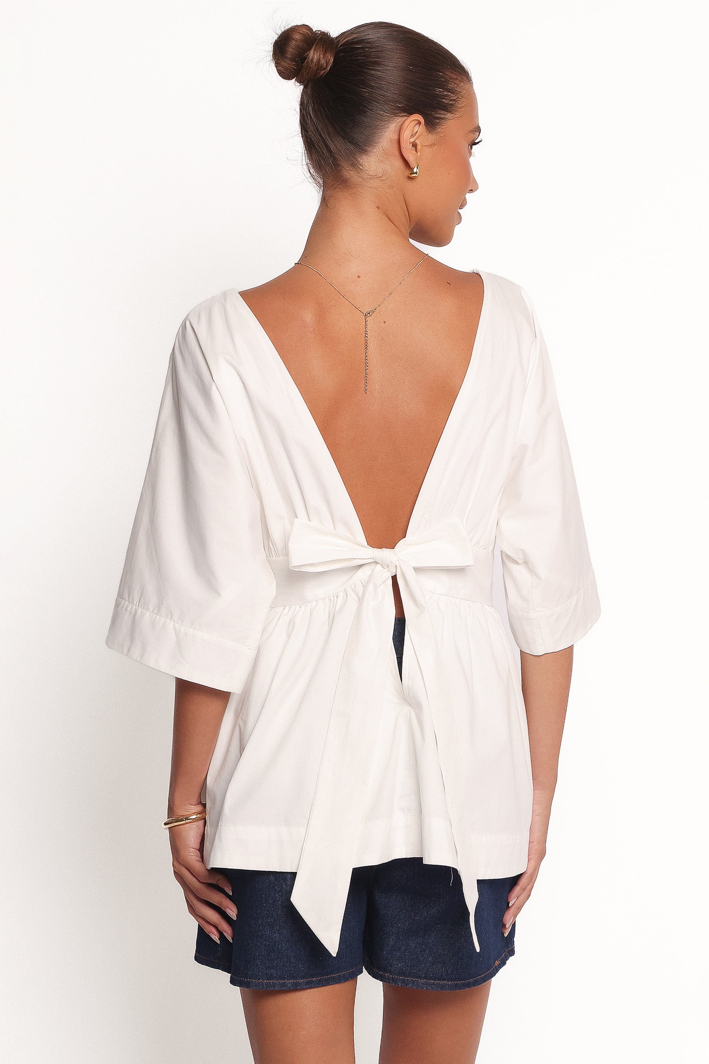 Petal and Pup USA TOPS Camila Open Back Top - White (Hold for Rack)