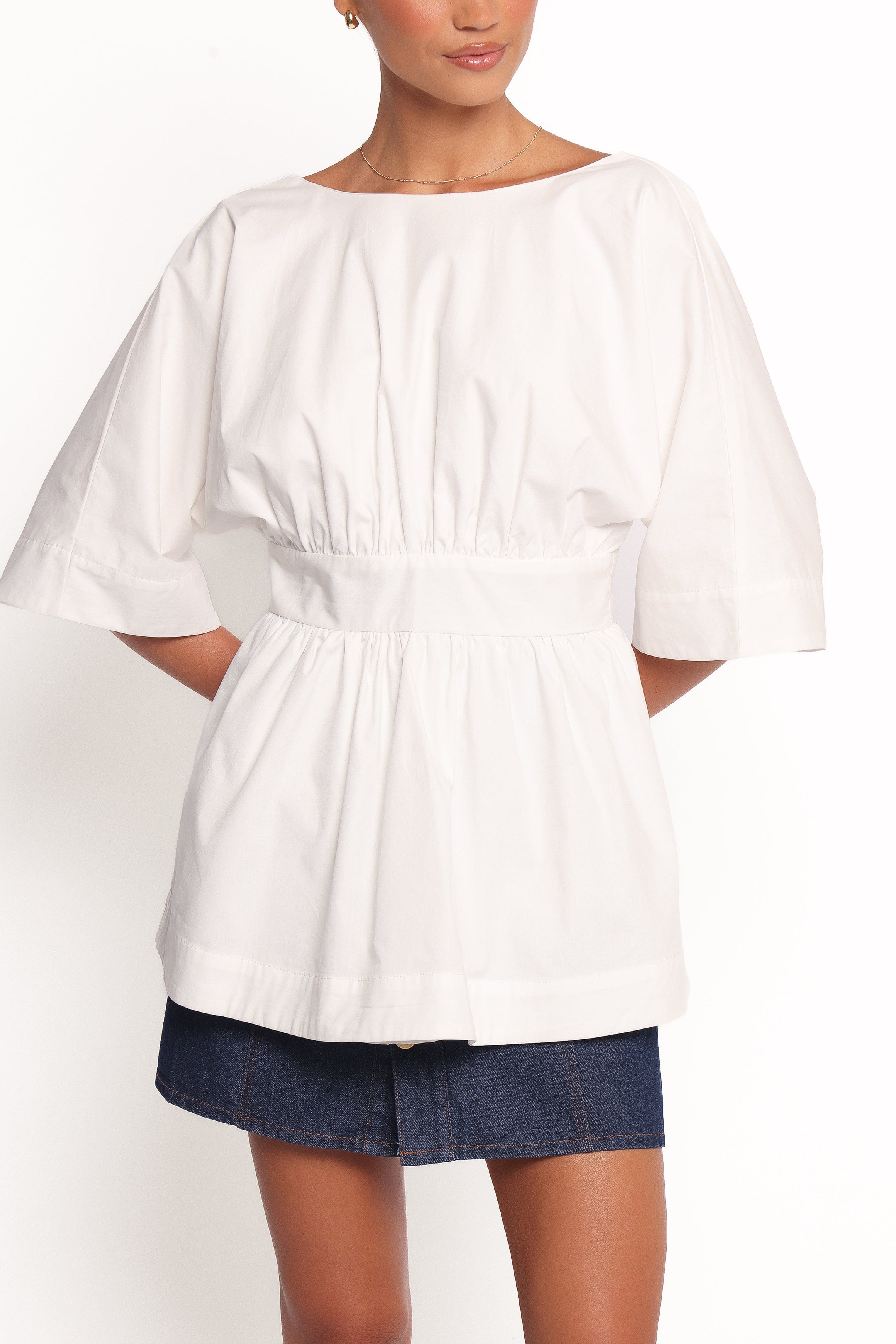 Petal and Pup USA TOPS Camila Open Back Top - White (Hold for Rack)