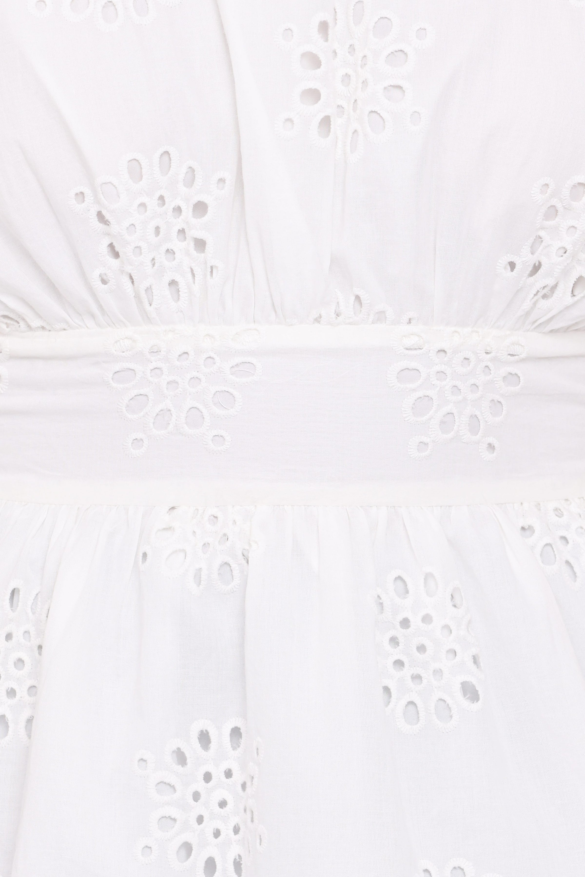Petal and Pup USA TOPS Carmel Tie Back Tunic Top - White Embroidery