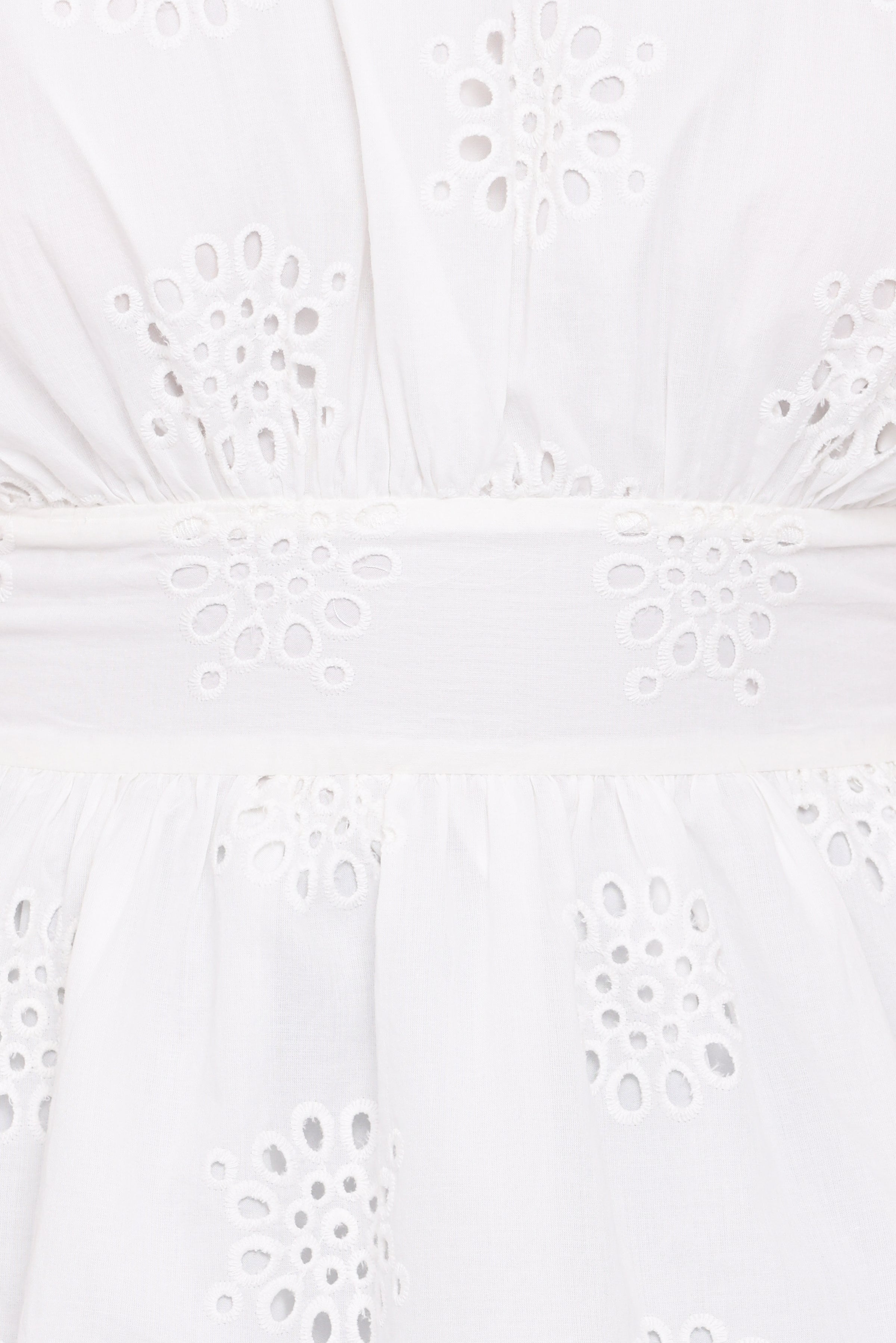 Petal and Pup USA TOPS Carmel Tie Back Tunic Top - White Embroidery