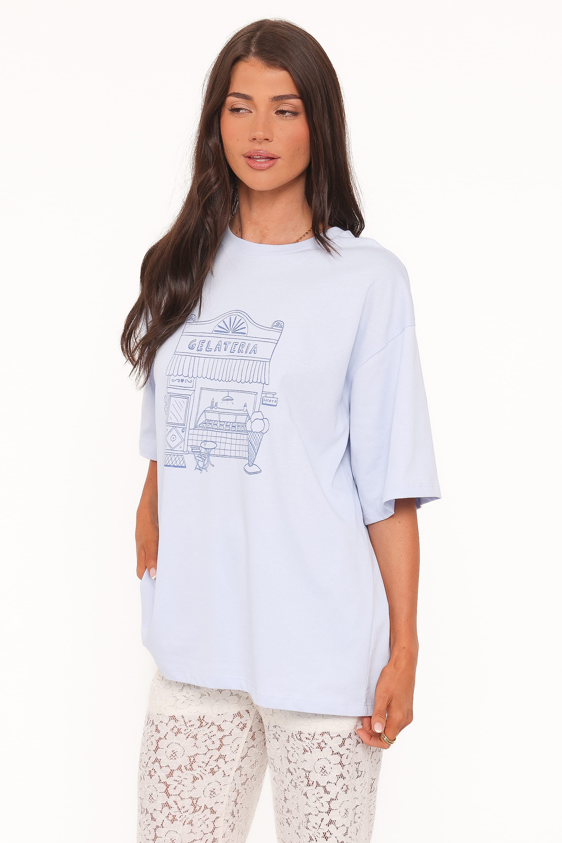 Petal and Pup USA TOPS Carmen Graphic Tee - Baby Blue