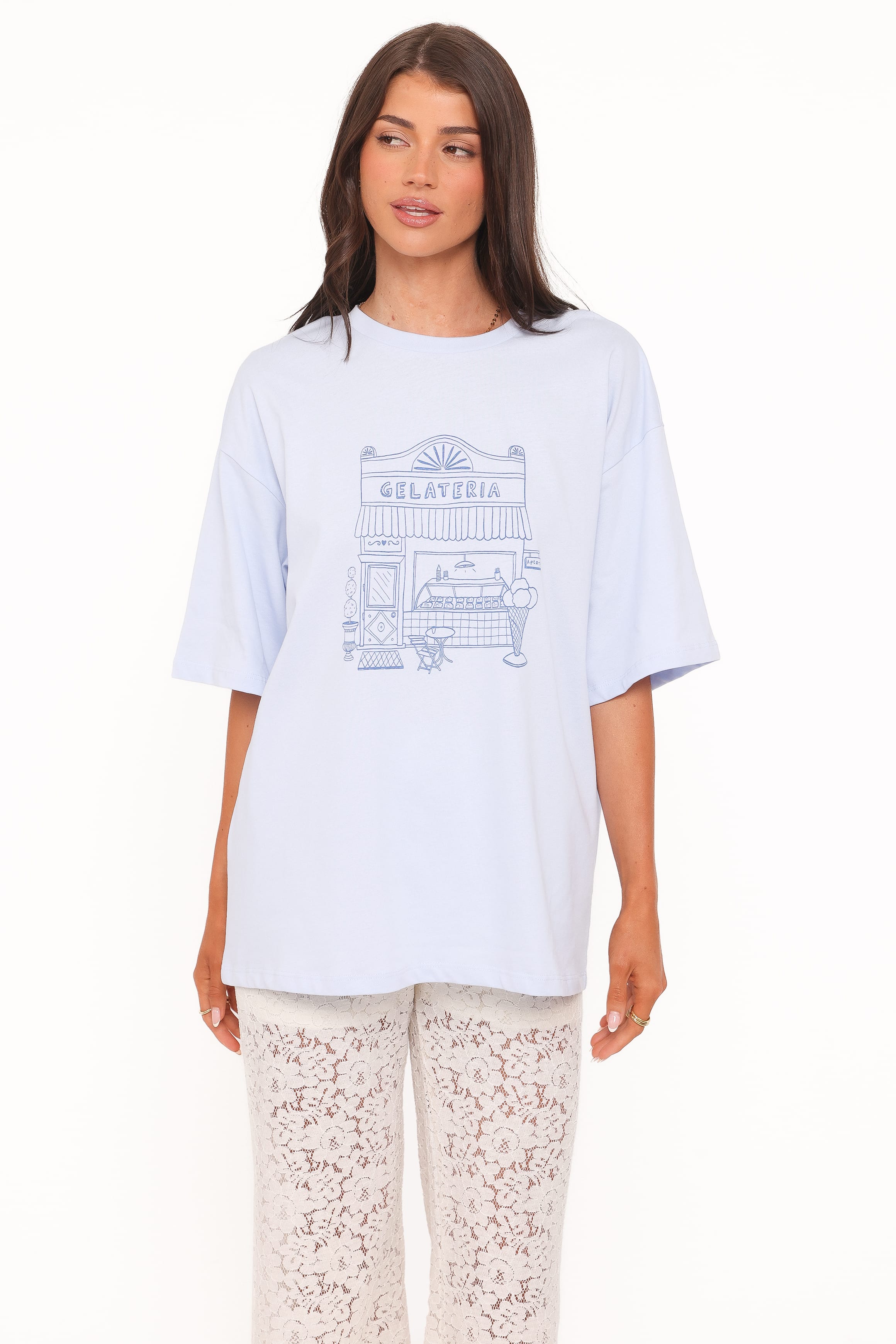 Petal and Pup USA TOPS Carmen Graphic Tee - Baby Blue