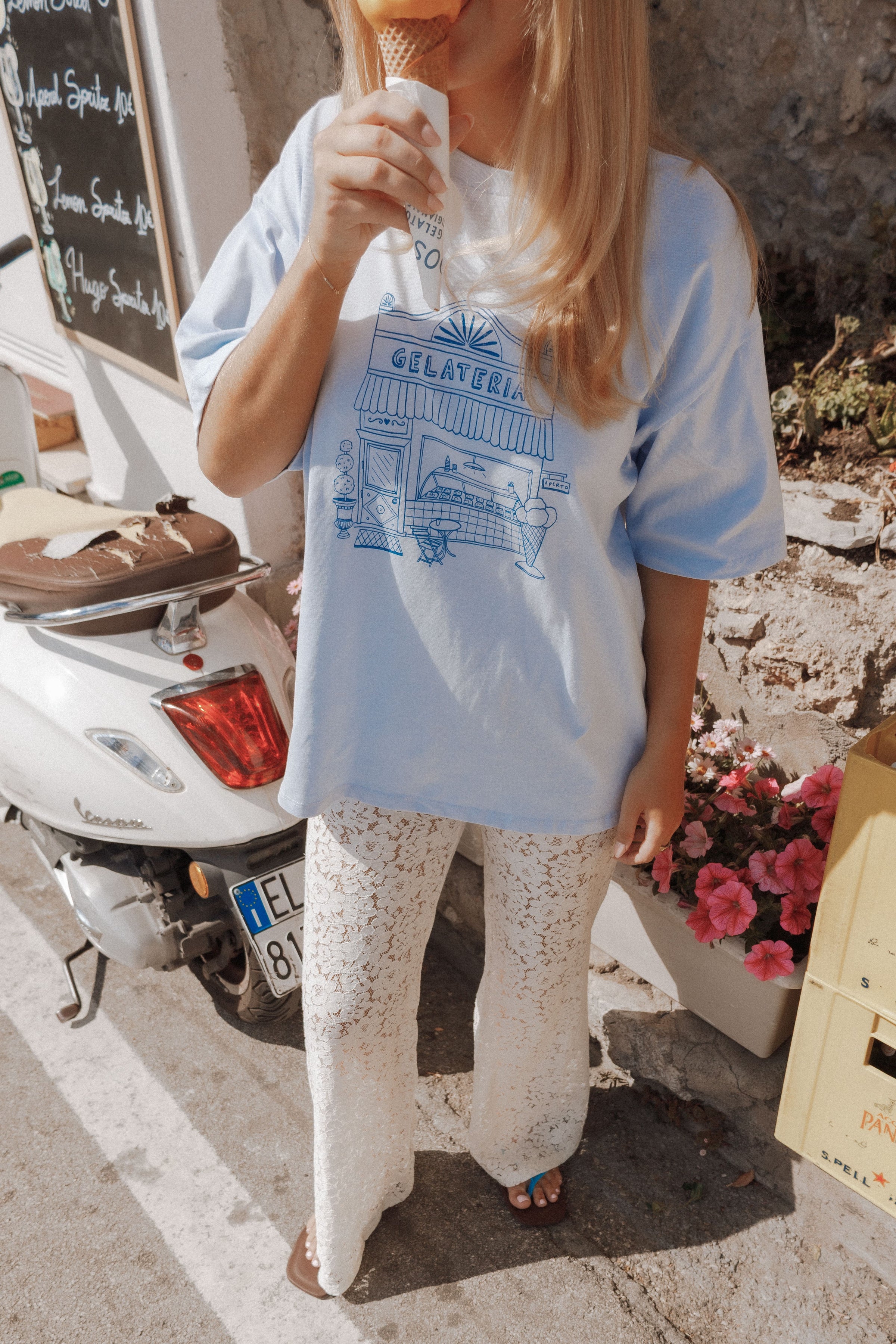 Petal and Pup USA TOPS Carmen Graphic Tee - Baby Blue