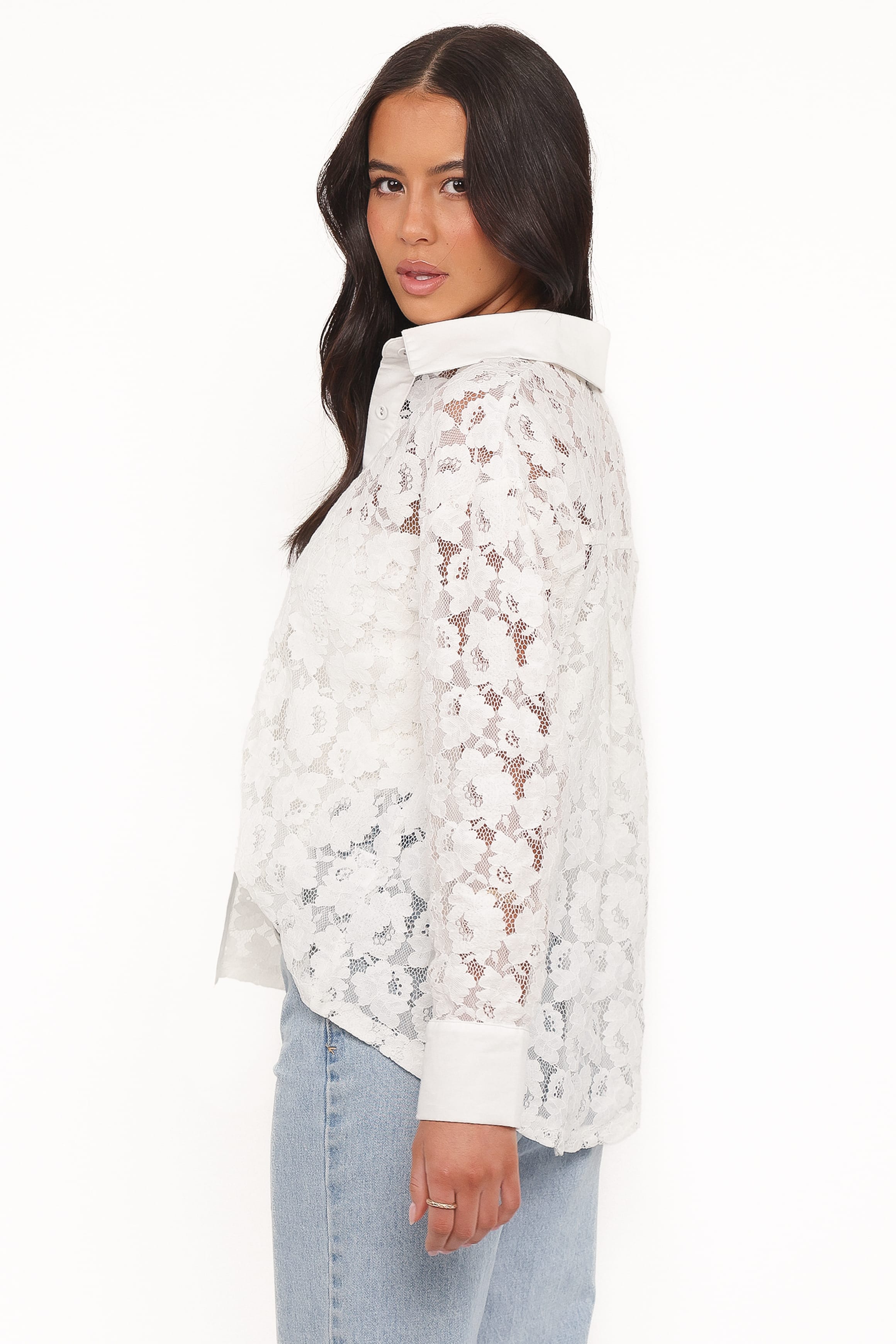 Petal and Pup USA TOPS Carol Lace Shirt - White
