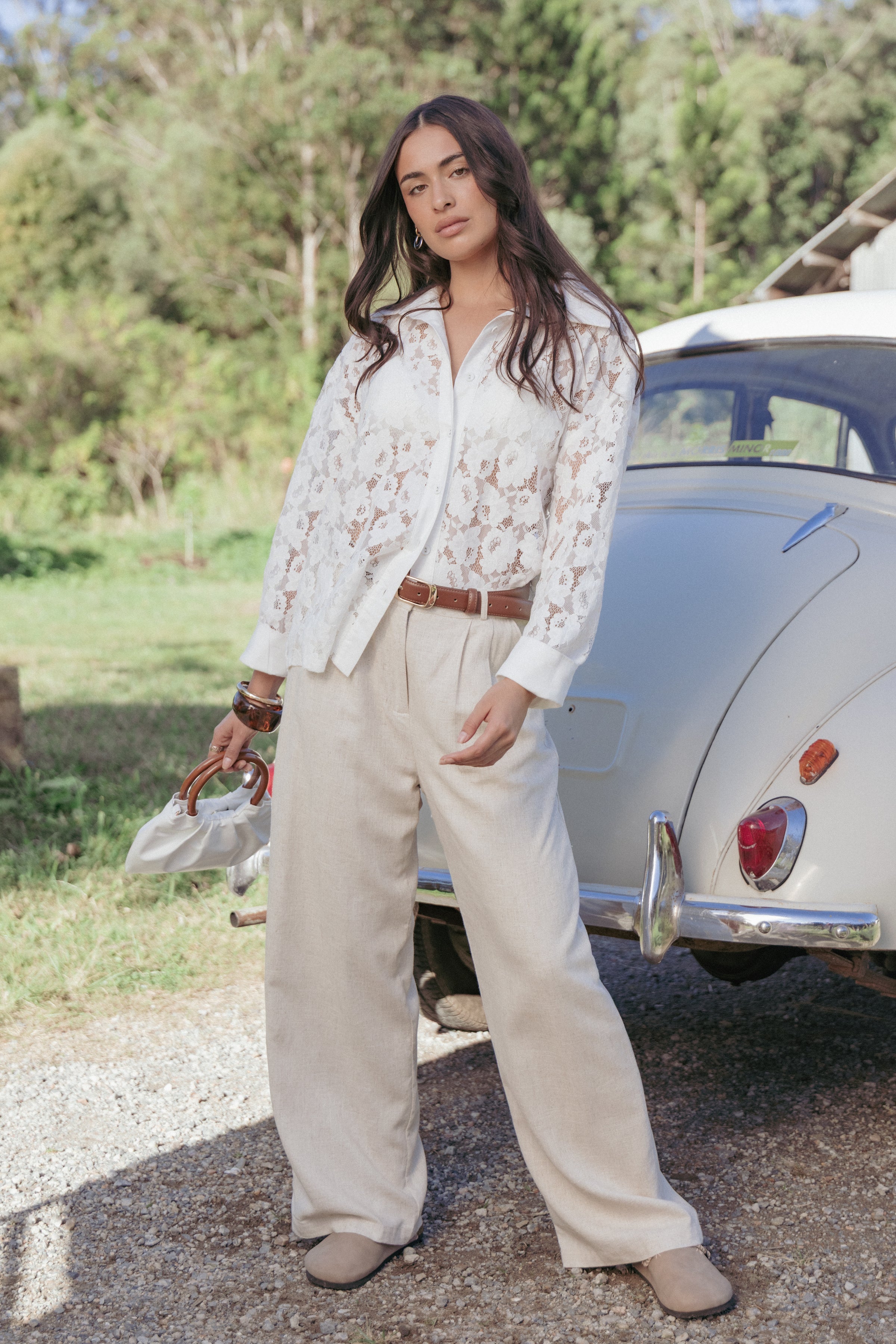 Petal and Pup USA TOPS Carol Lace Shirt - White