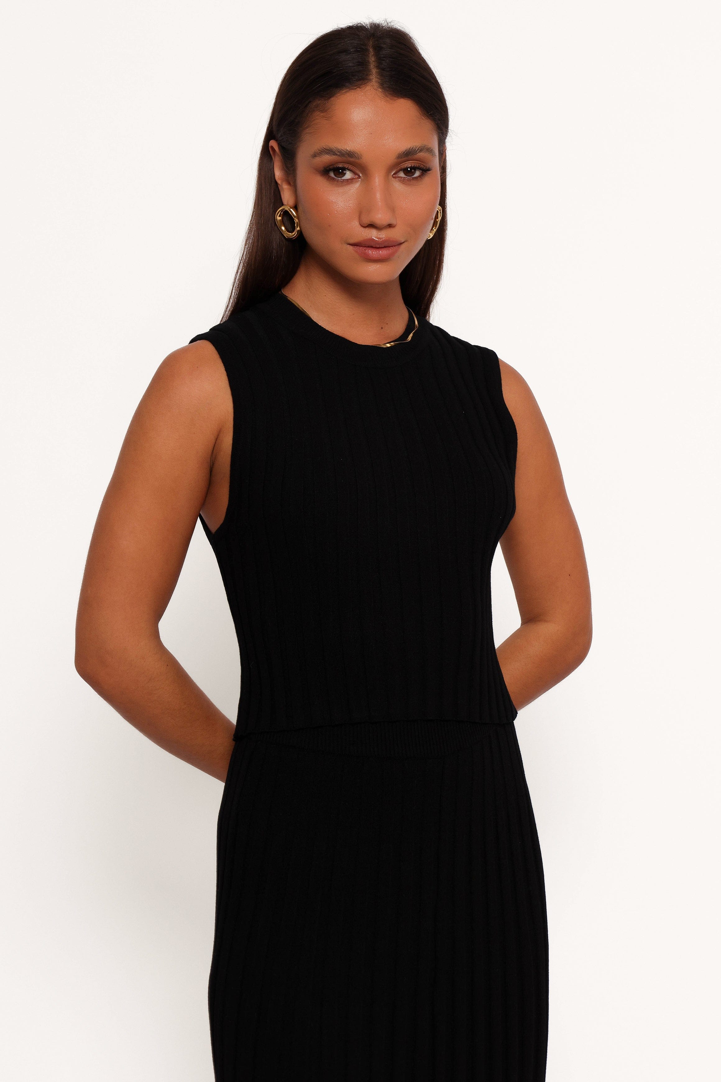 Petal and Pup USA TOPS Carson Knit Top - Black