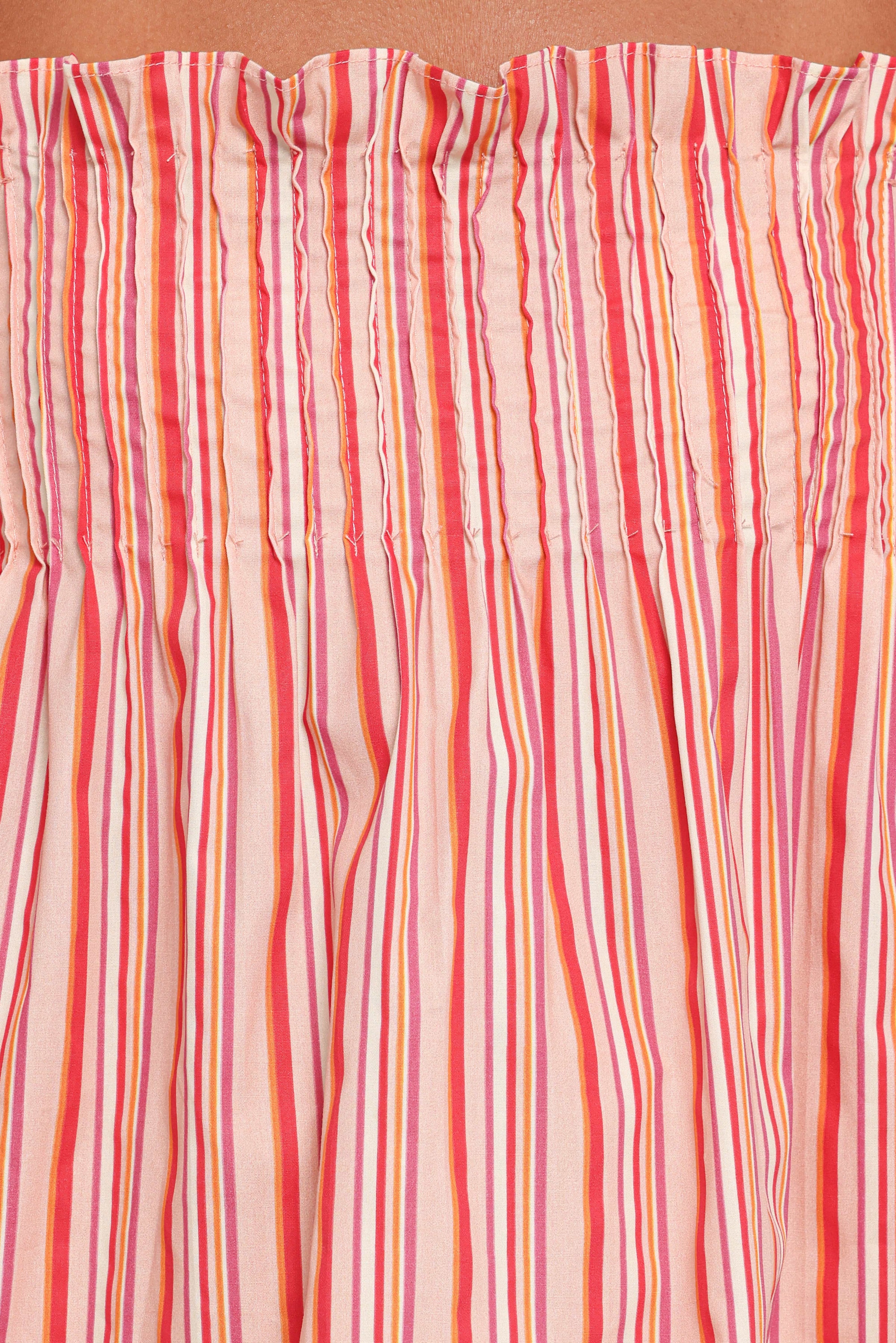 Petal and Pup USA TOPS Carson Pleated Top - Peach Stripe