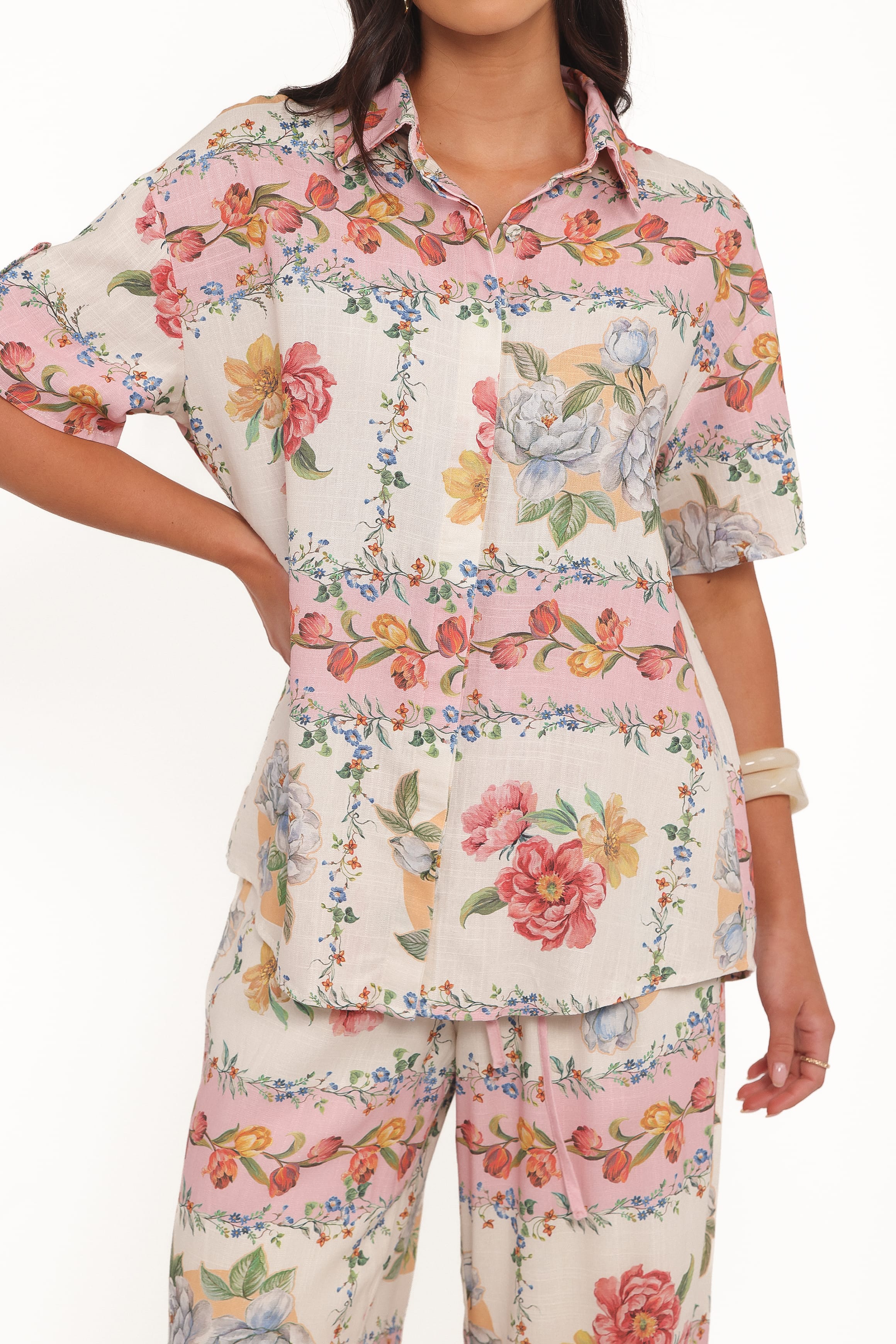 Petal and Pup USA TOPS Cascais Shirt - Rose Tile