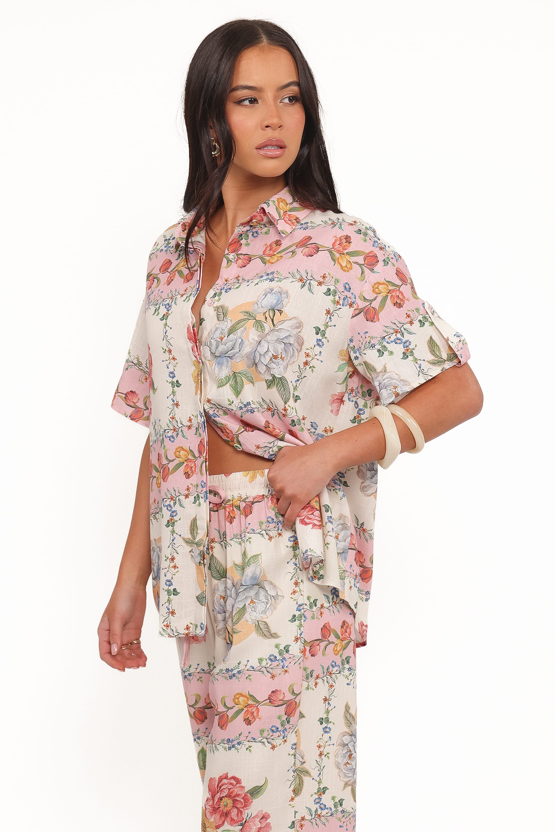 Petal and Pup USA TOPS Cascais Shirt - Rose Tile