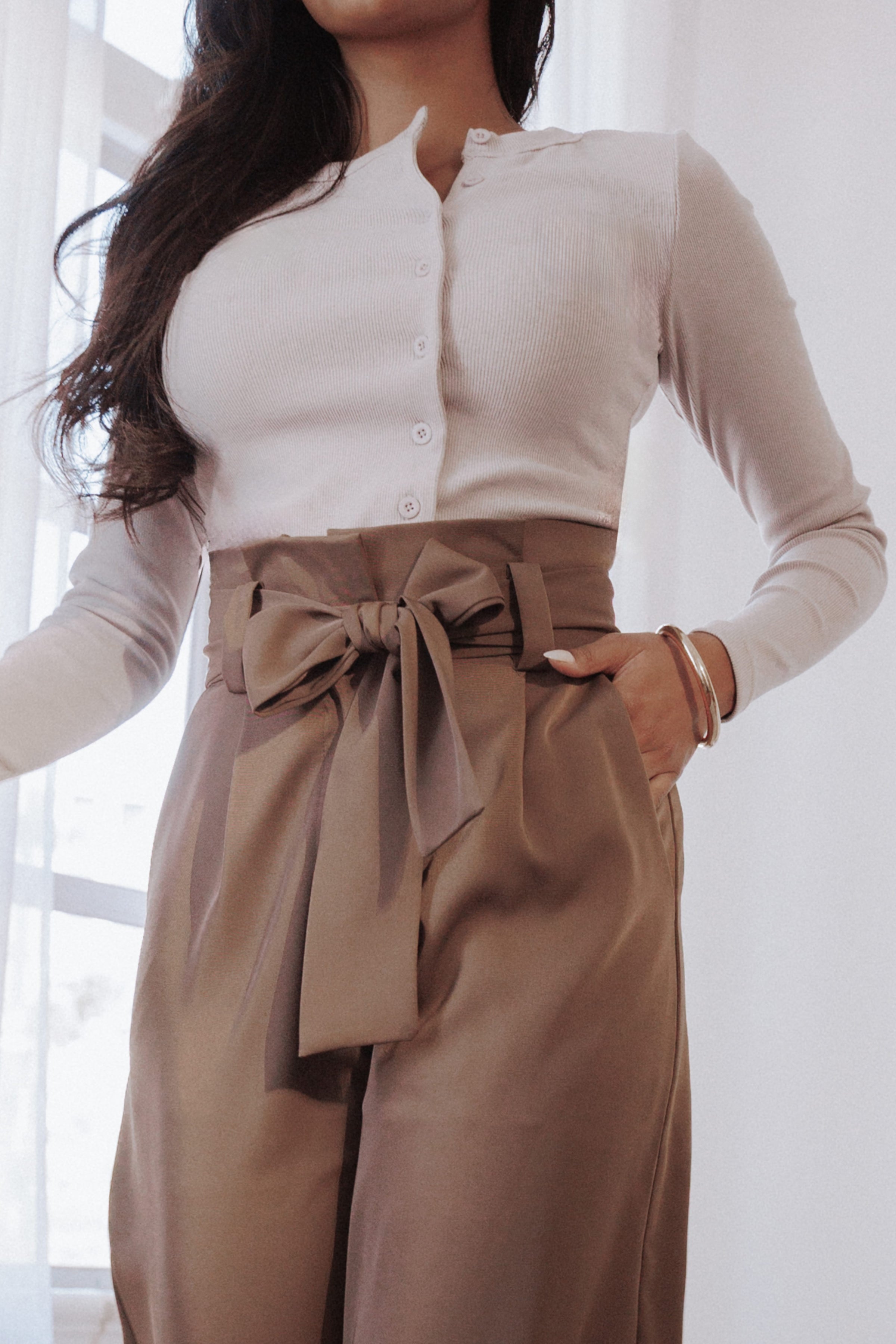 Petal and Pup USA TOPS Cass Long Sleeve Top - Grey
