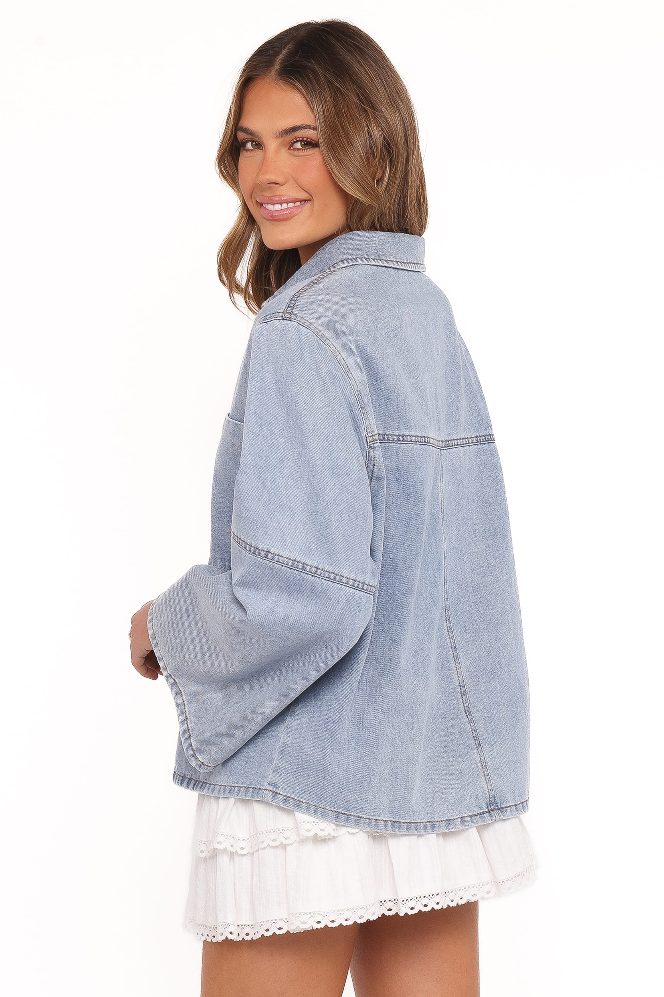 Petal and Pup USA TOPS Celestia Denim Top - Light Wash