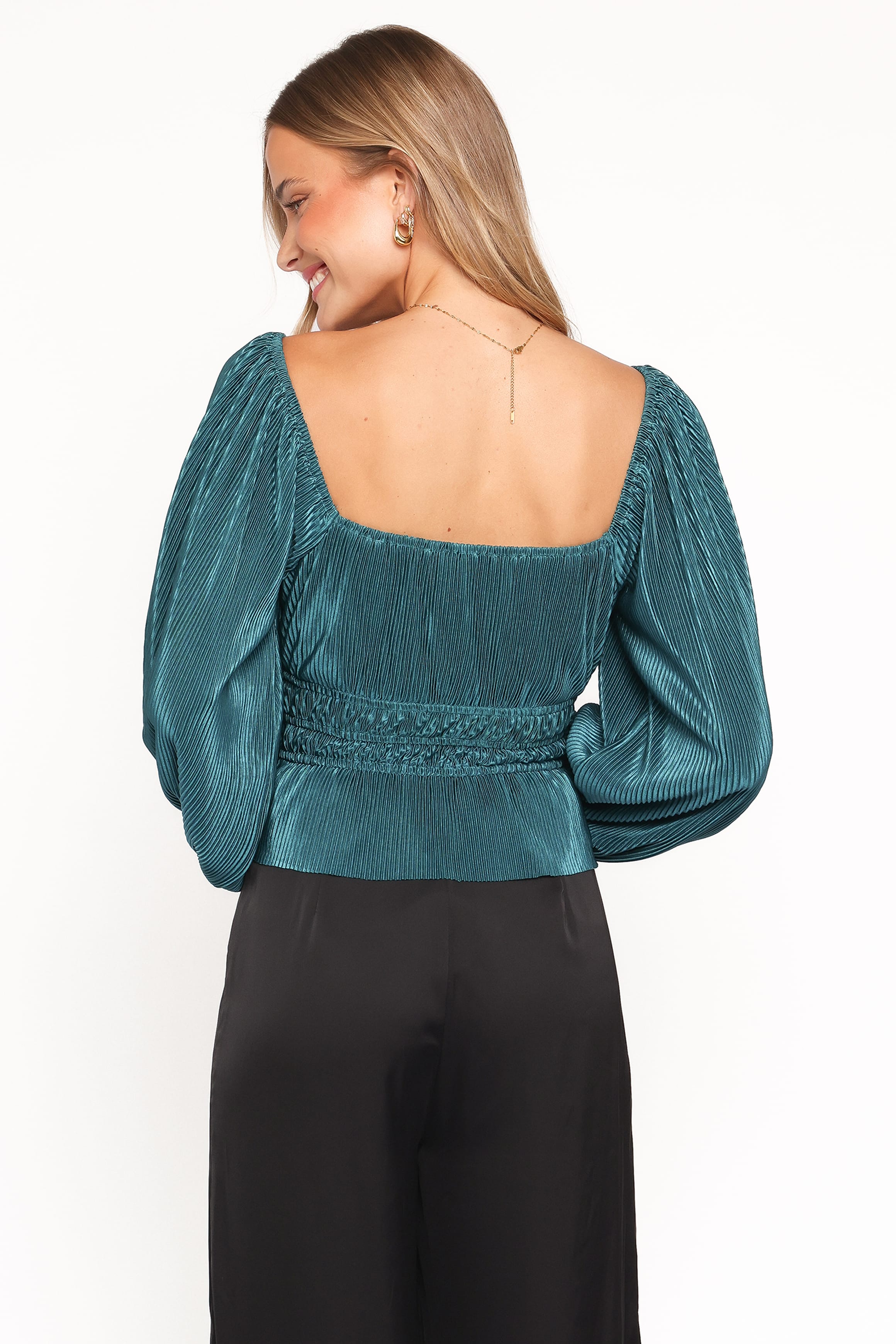 Petal and Pup USA TOPS Ceppia Plisse Top - Green