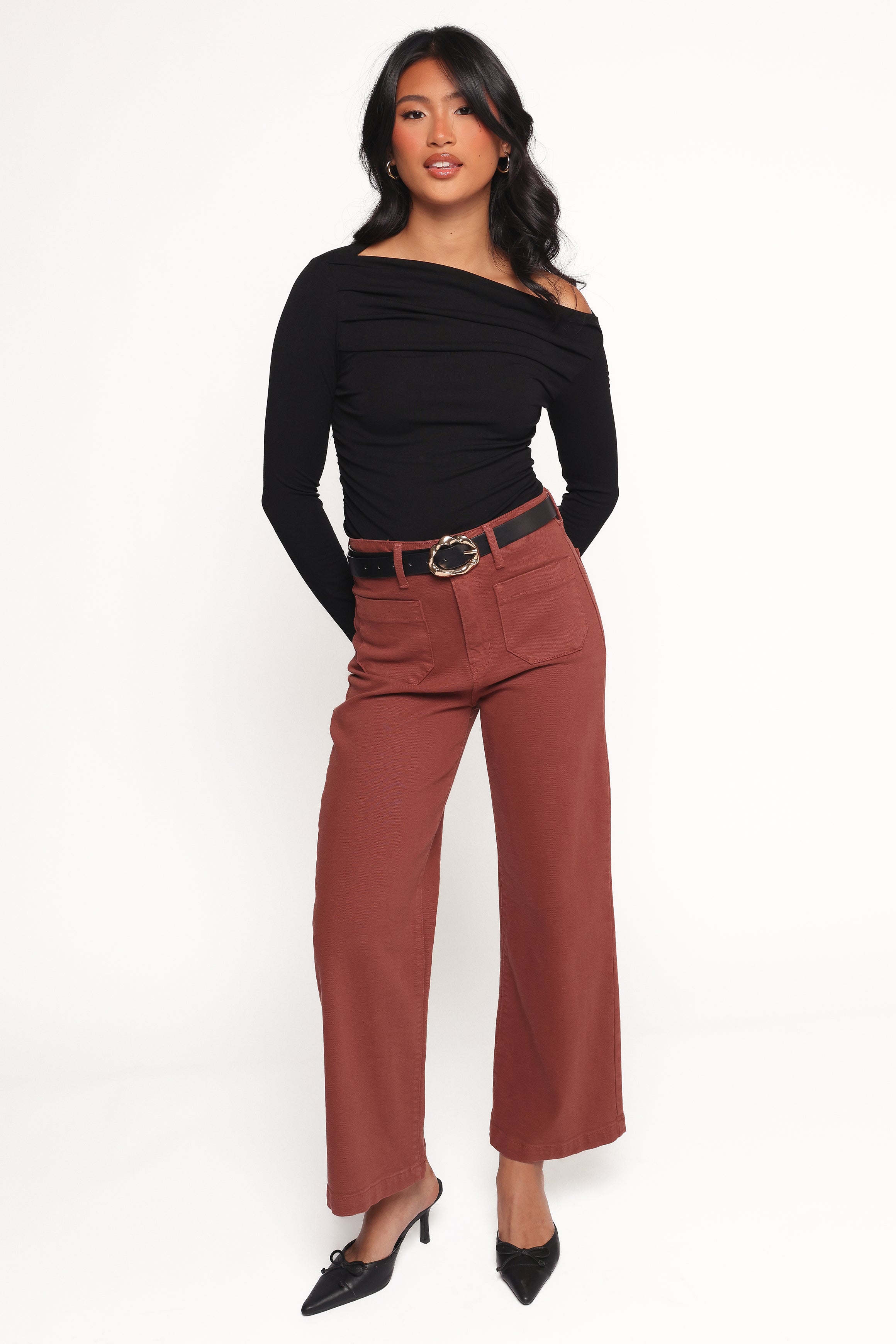 Petal and Pup USA TOPS Cer Knit Top - Black