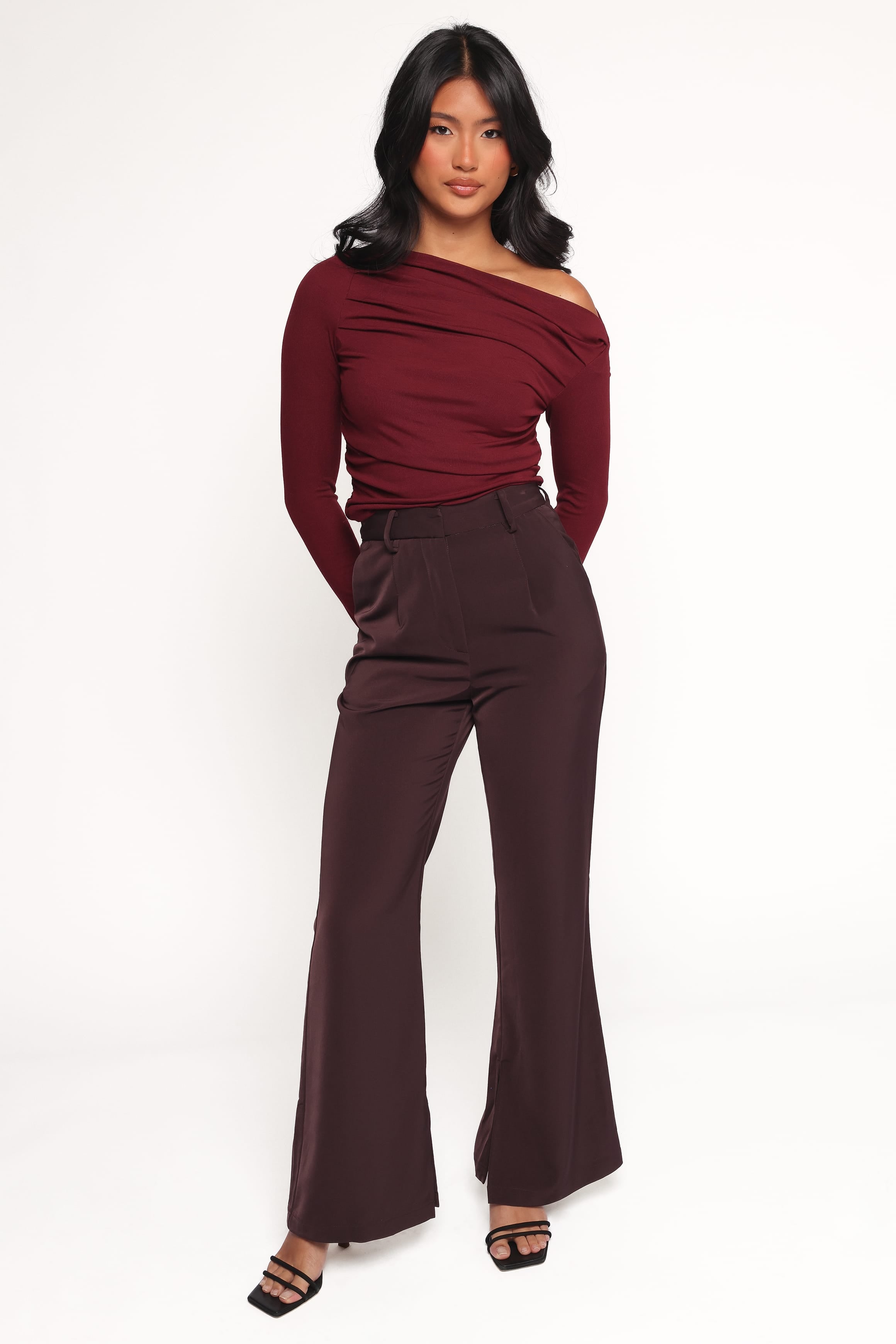 Petal and Pup USA TOPS Cer Knit Top - Cherry Chocolate