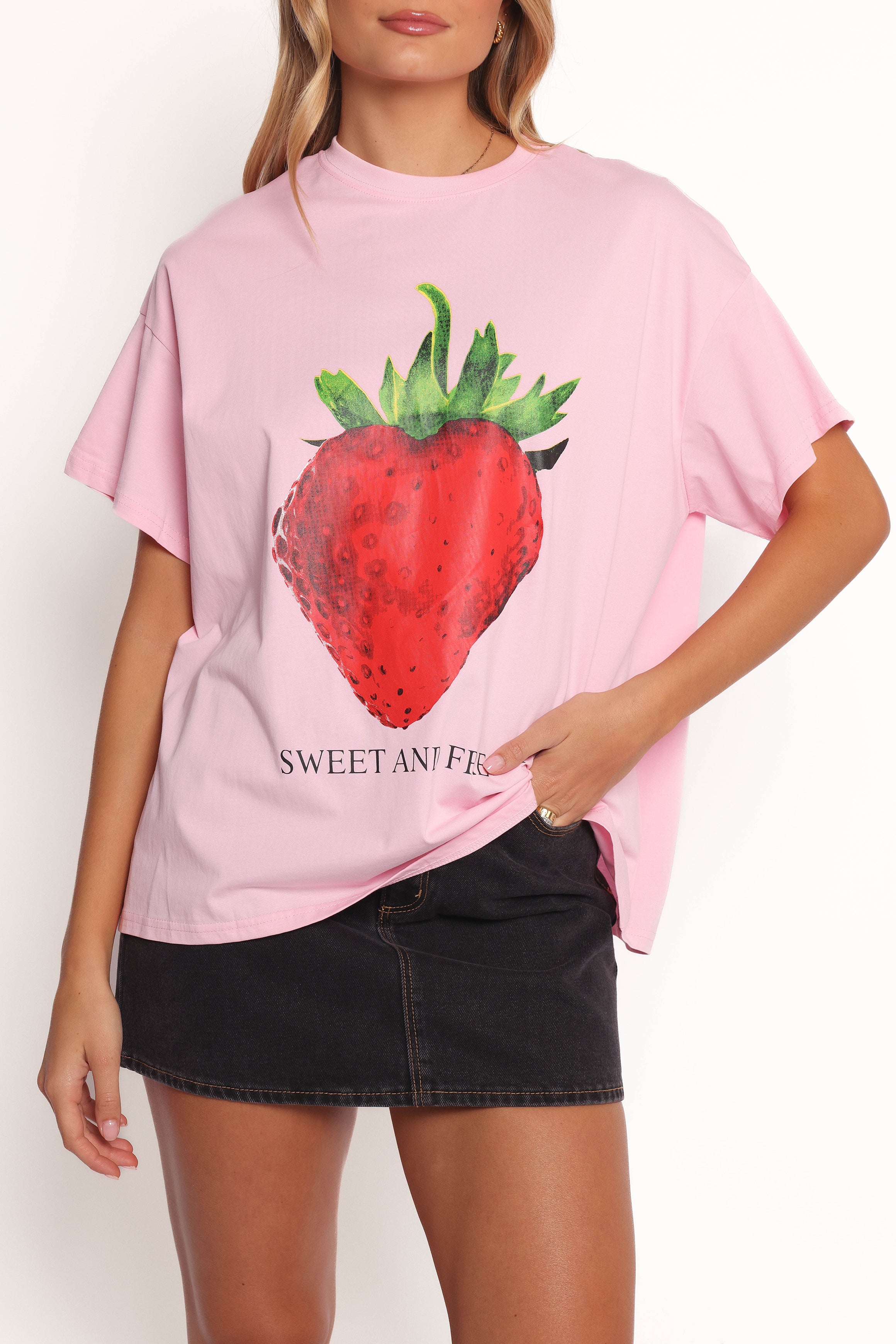 Petal and Pup USA TOPS Cerise Tee - Strawberry