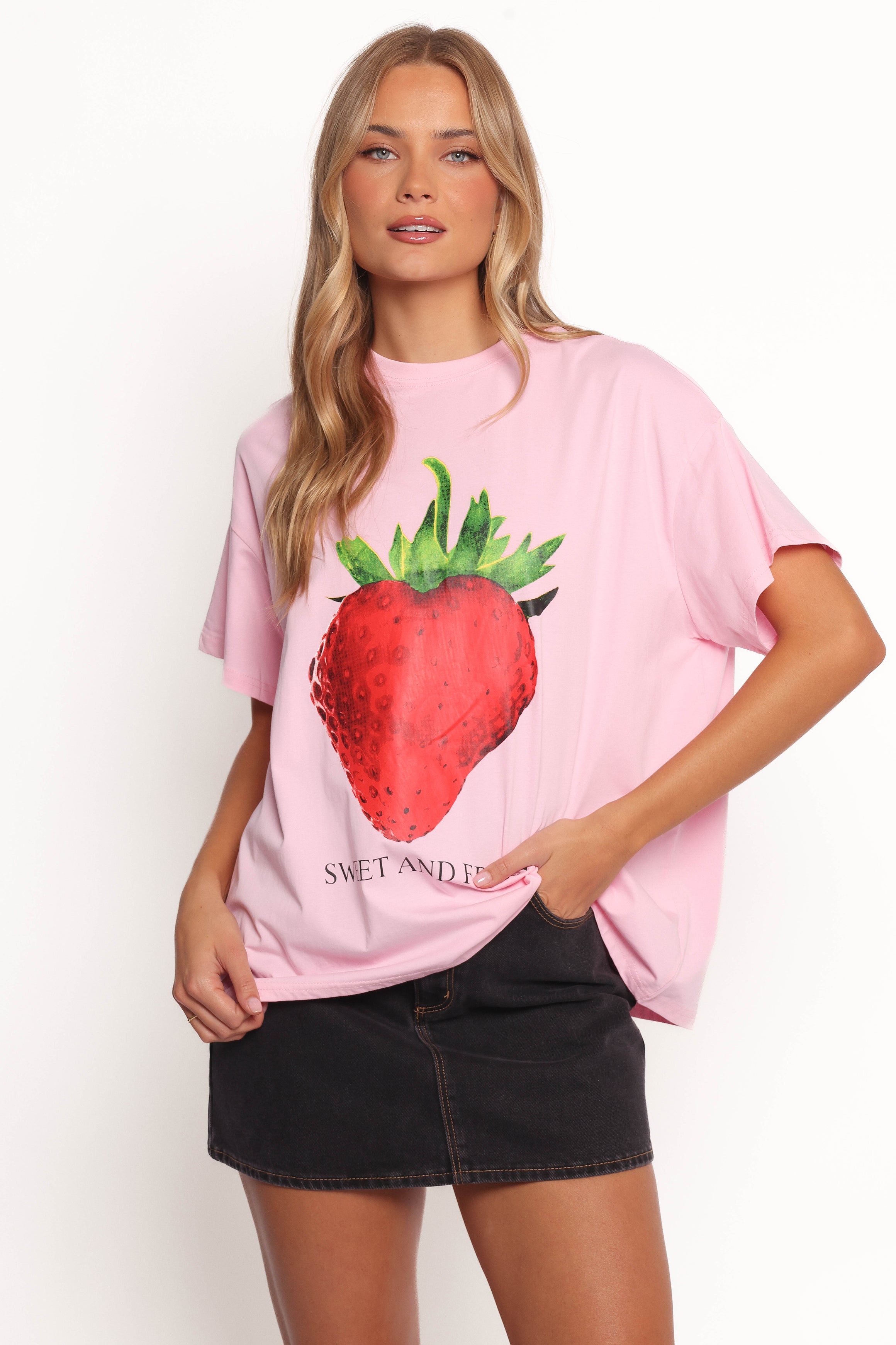 Petal and Pup USA TOPS Cerise Tee - Strawberry