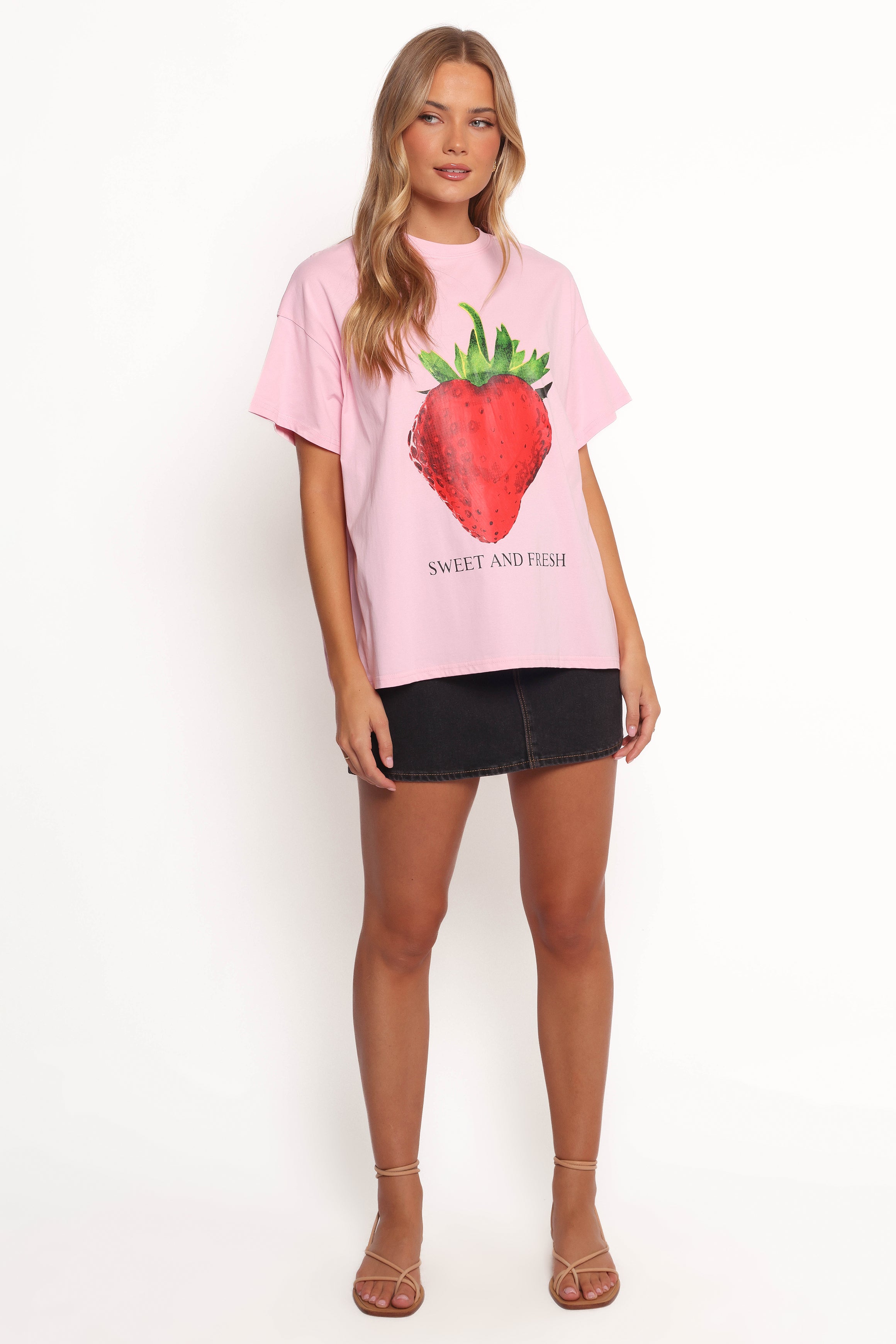 Petal and Pup USA TOPS Cerise Tee - Strawberry