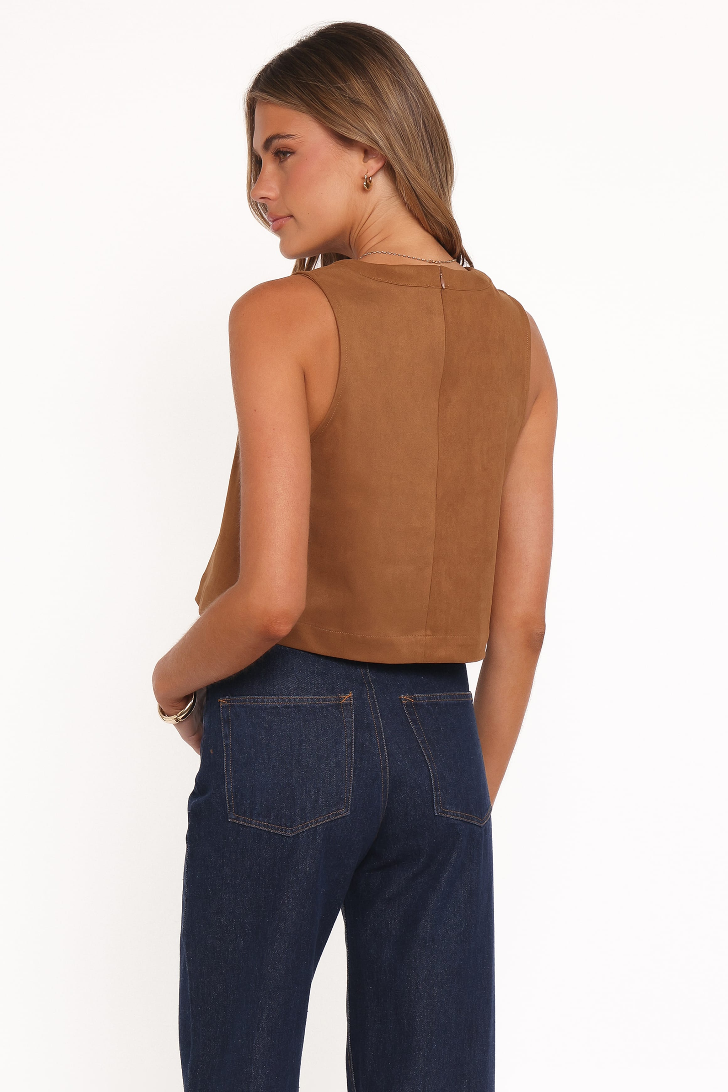 Petal and Pup USA TOPS Charles Faux Sueded Top - Camel