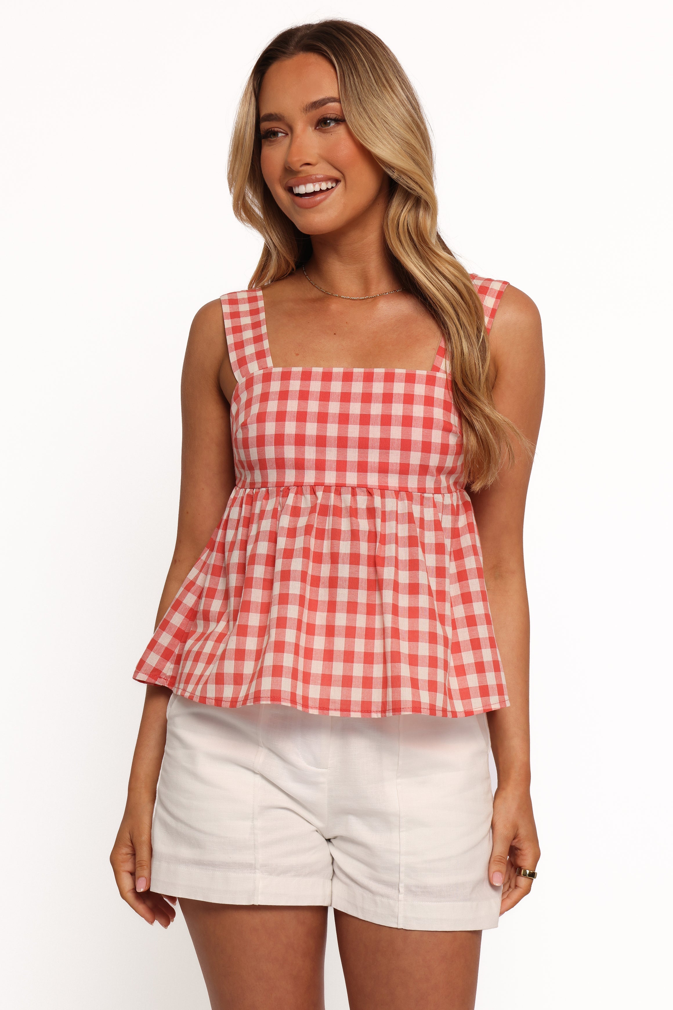 Petal and Pup USA TOPS Chatham Top - Red Gingham