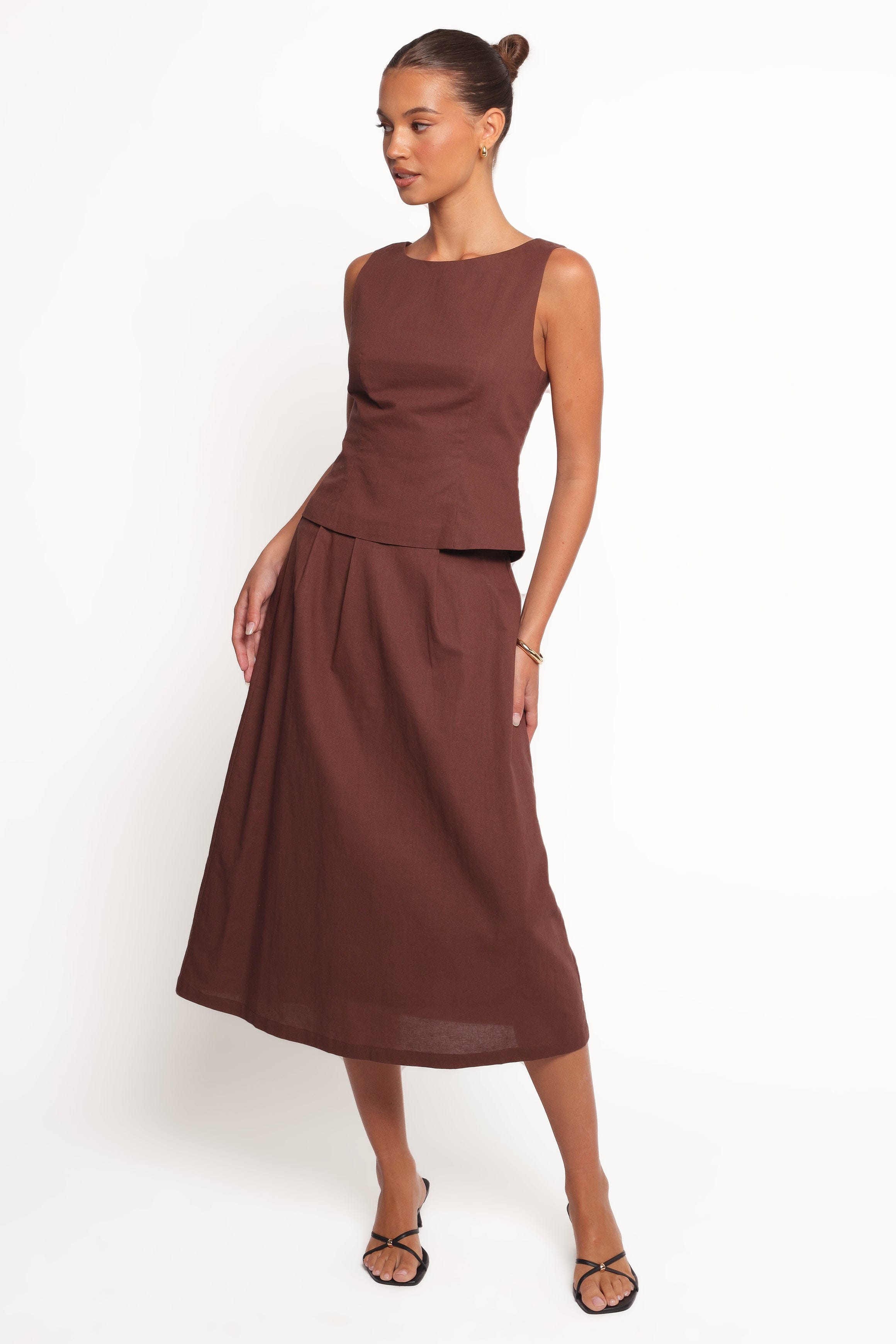 Petal and Pup USA TOPS Chiaro Shell Top - Brown