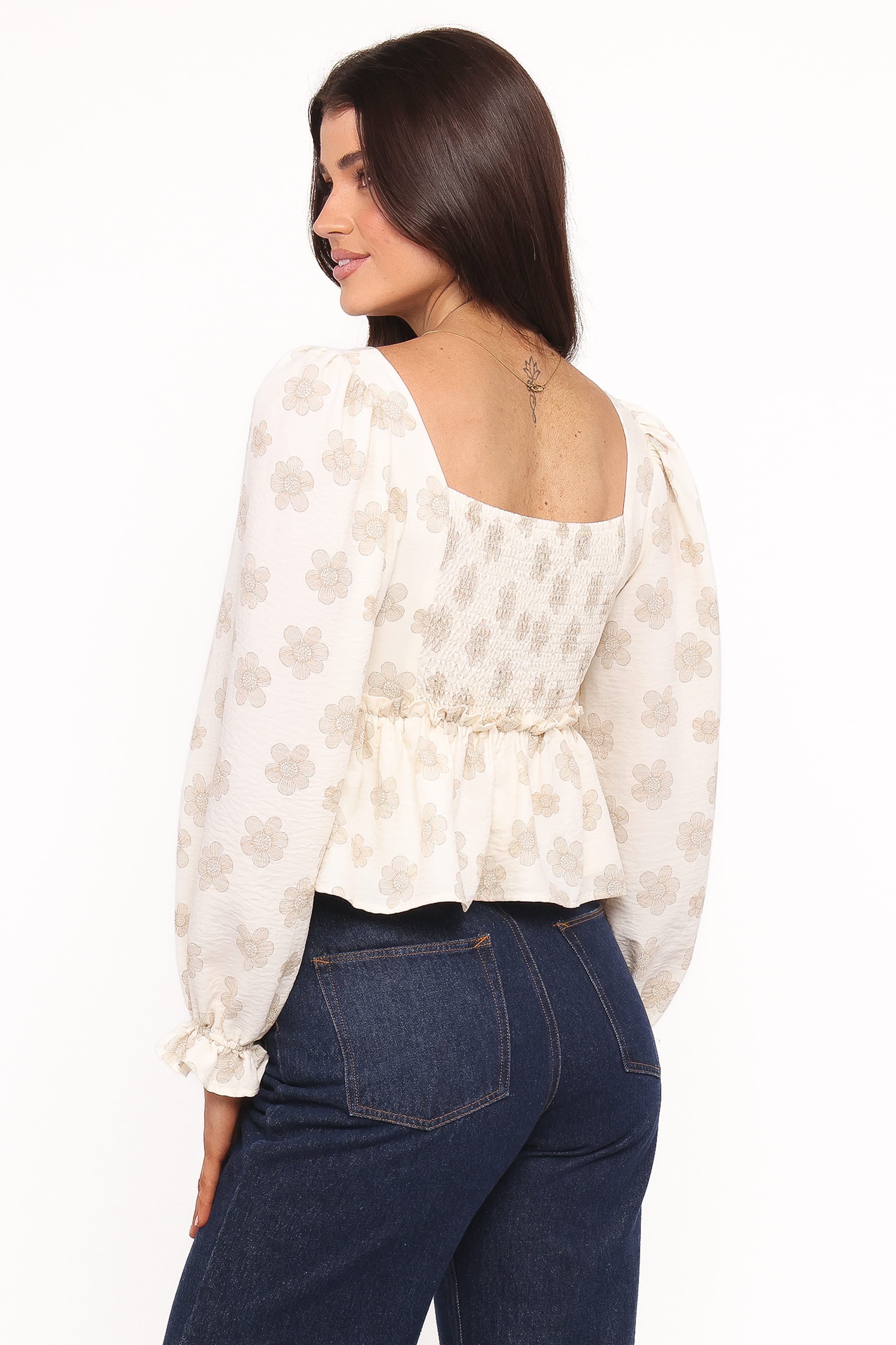 Petal and Pup USA TOPS Cielo Top - Sand Beige Floral