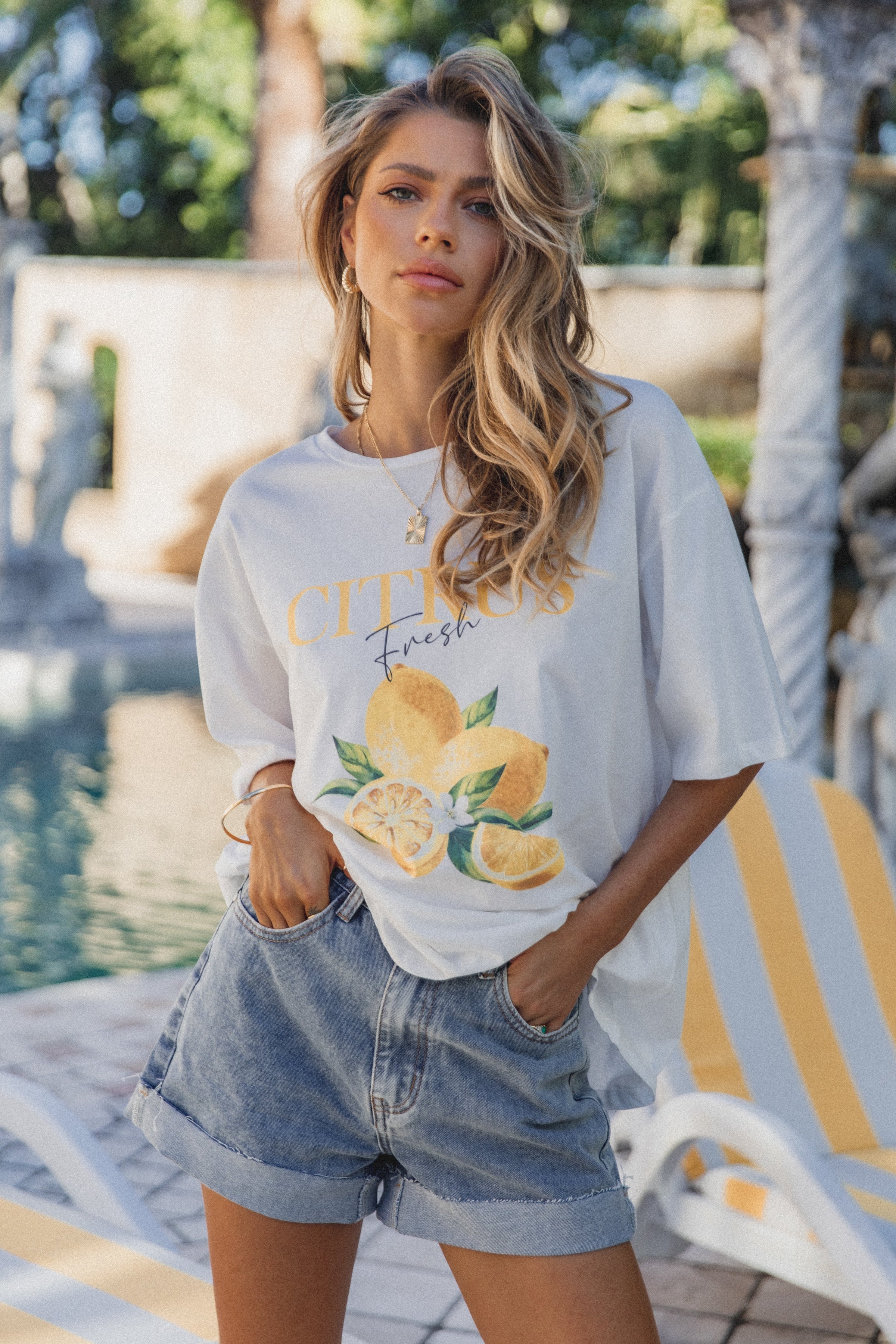 Petal and Pup USA TOPS Citrus Tee - White
