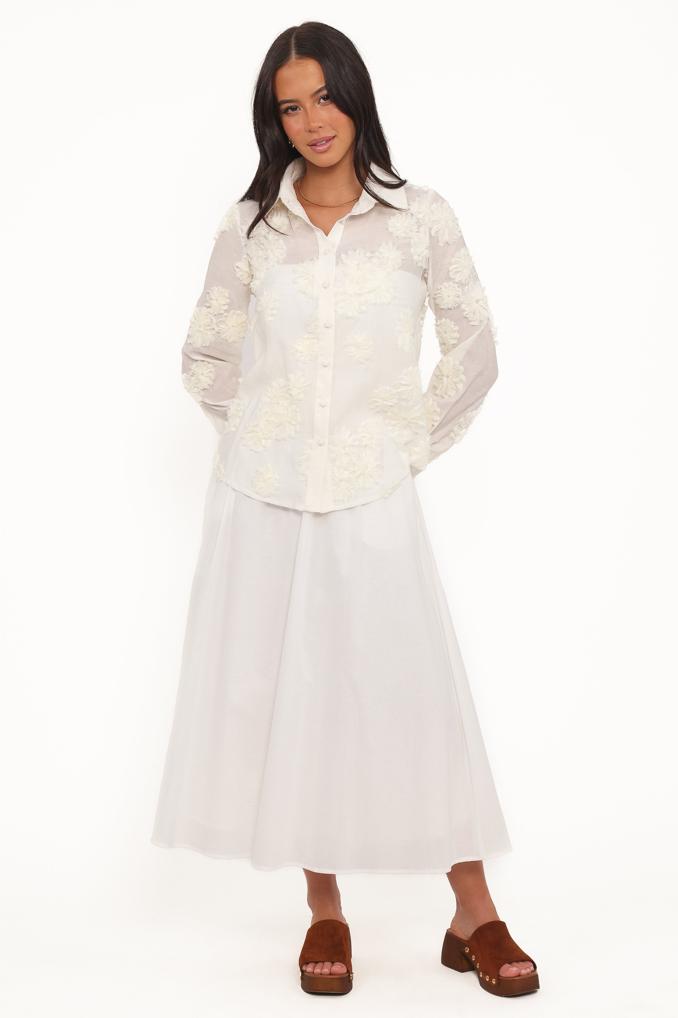 Petal and Pup USA TOPS Cliona Shirt - Cream