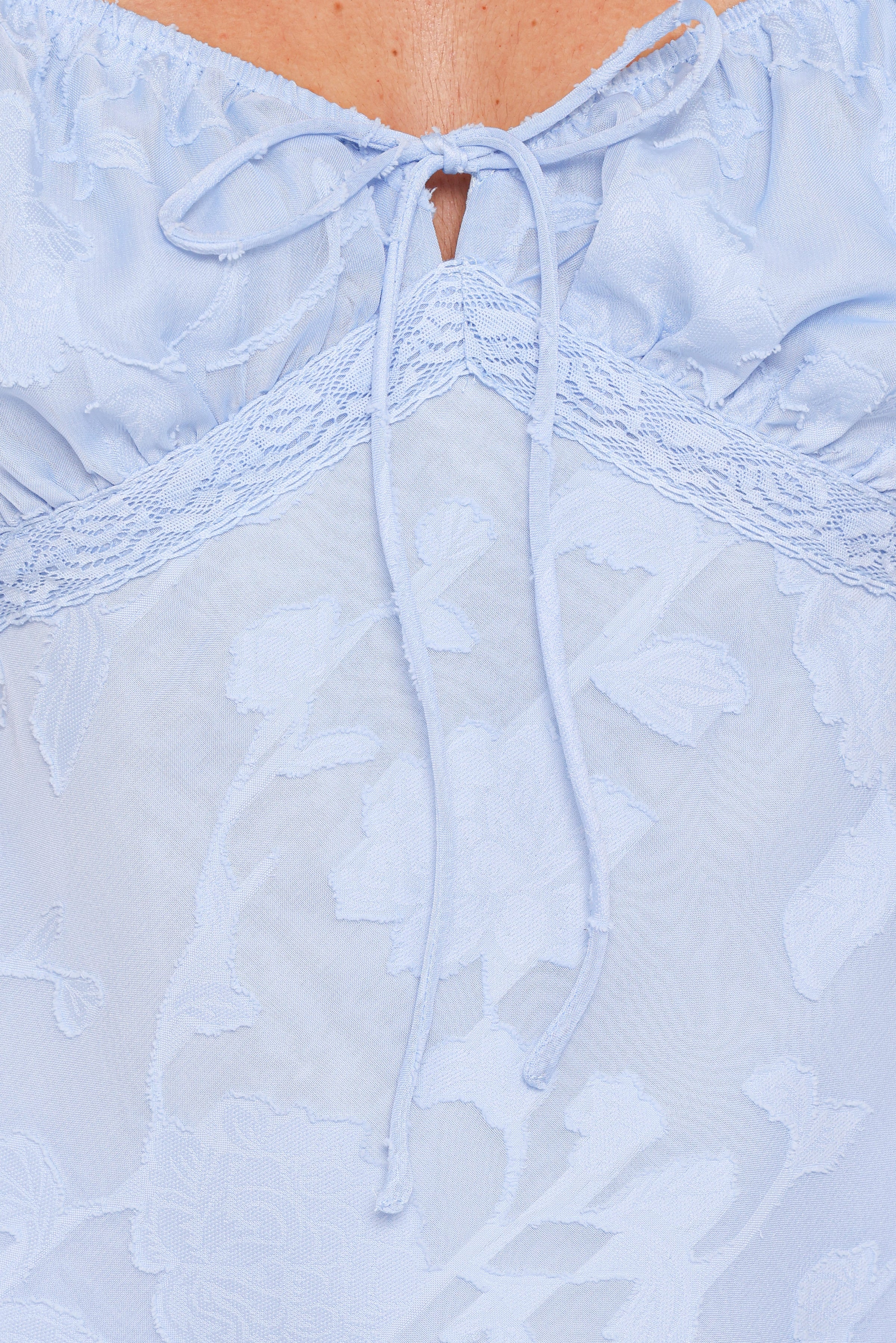 Petal and Pup USA TOPS Clodagh Textured Flutter Top - Powder Blue