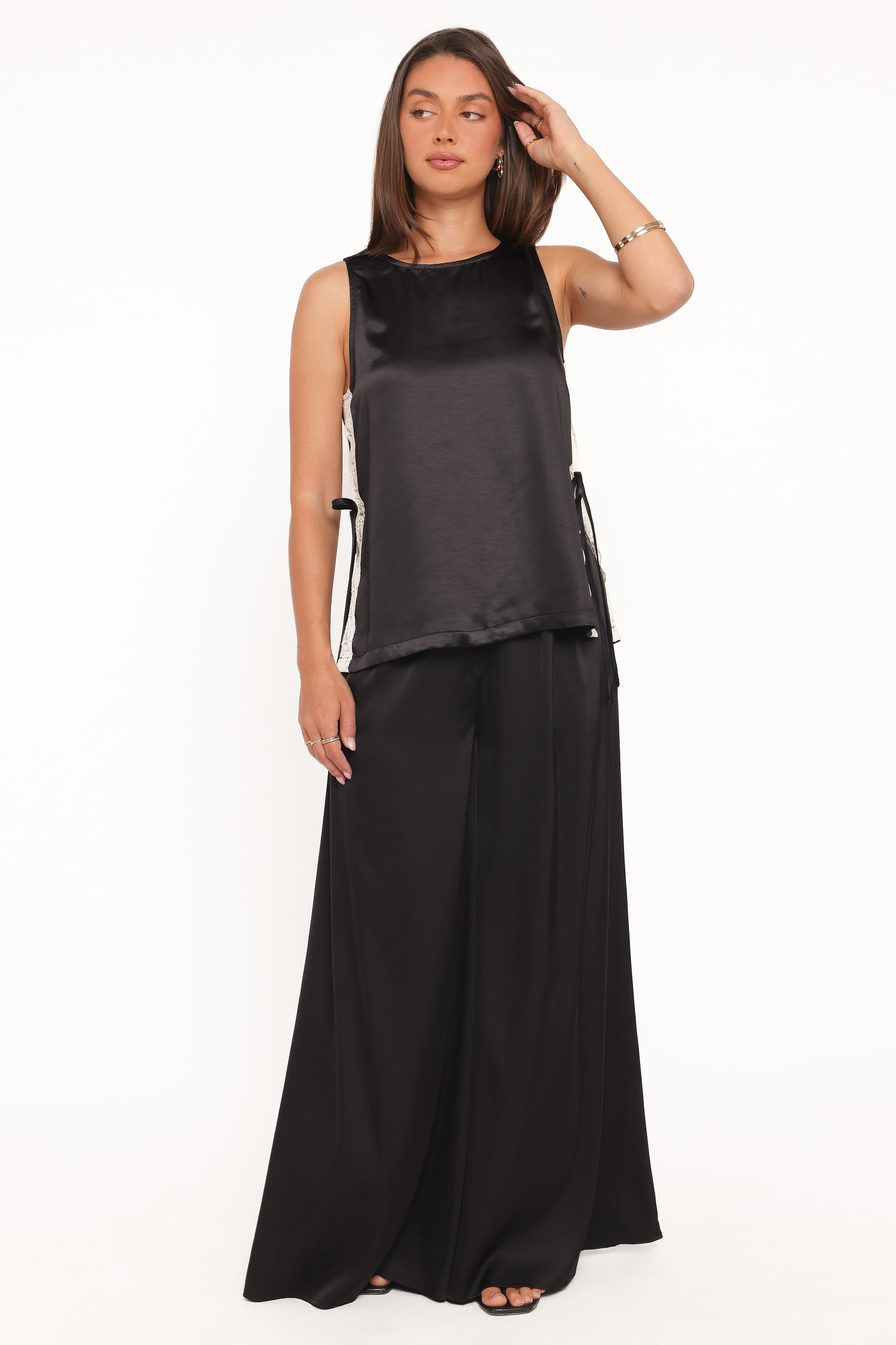 Petal and Pup USA TOPS Coleman Side Slit Top - Black