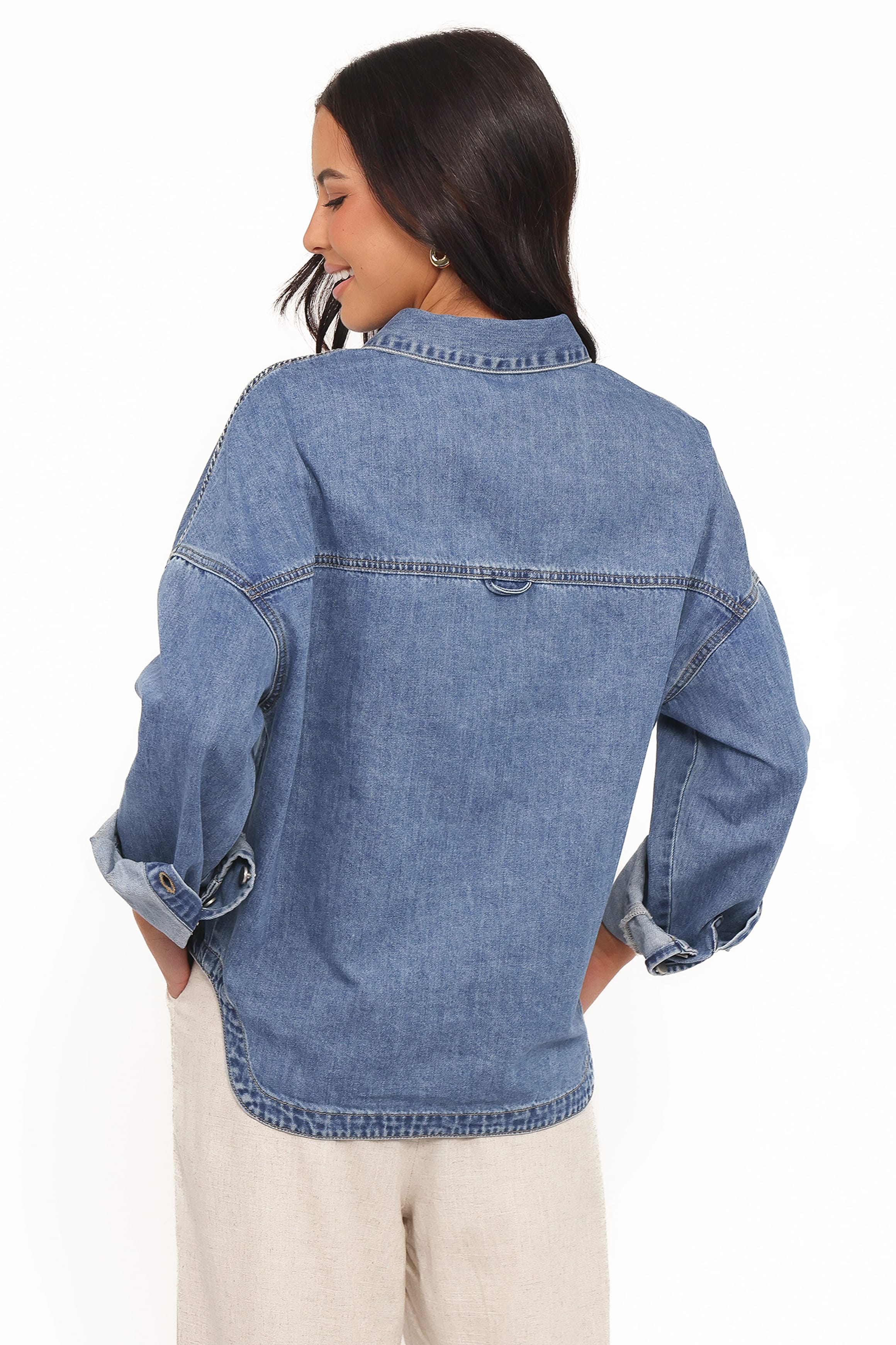Petal and Pup USA TOPS Cornelia Denim Shirt - Blue