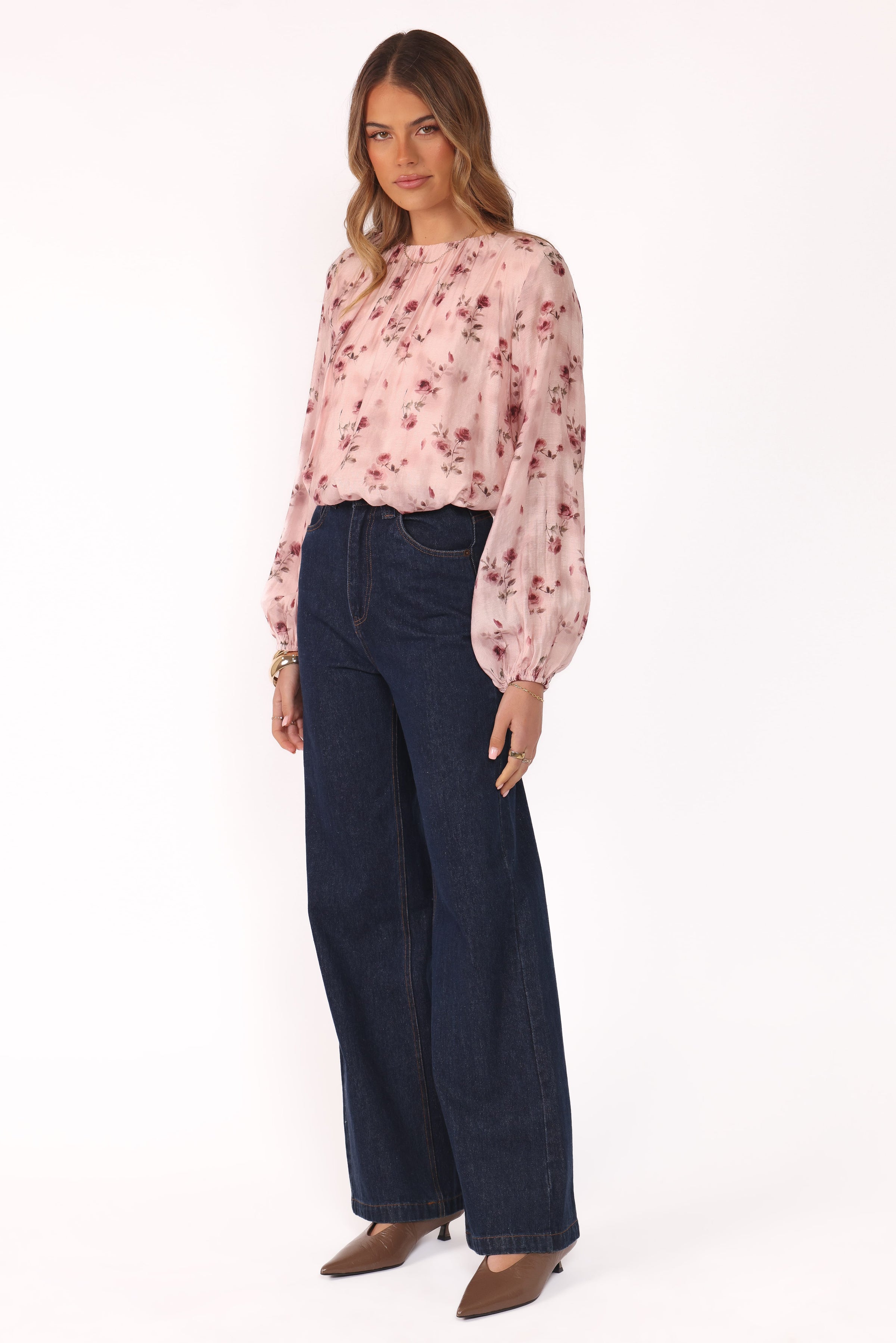 Petal and Pup USA TOPS Dallas Long Sleeve Top - Pink Rose
