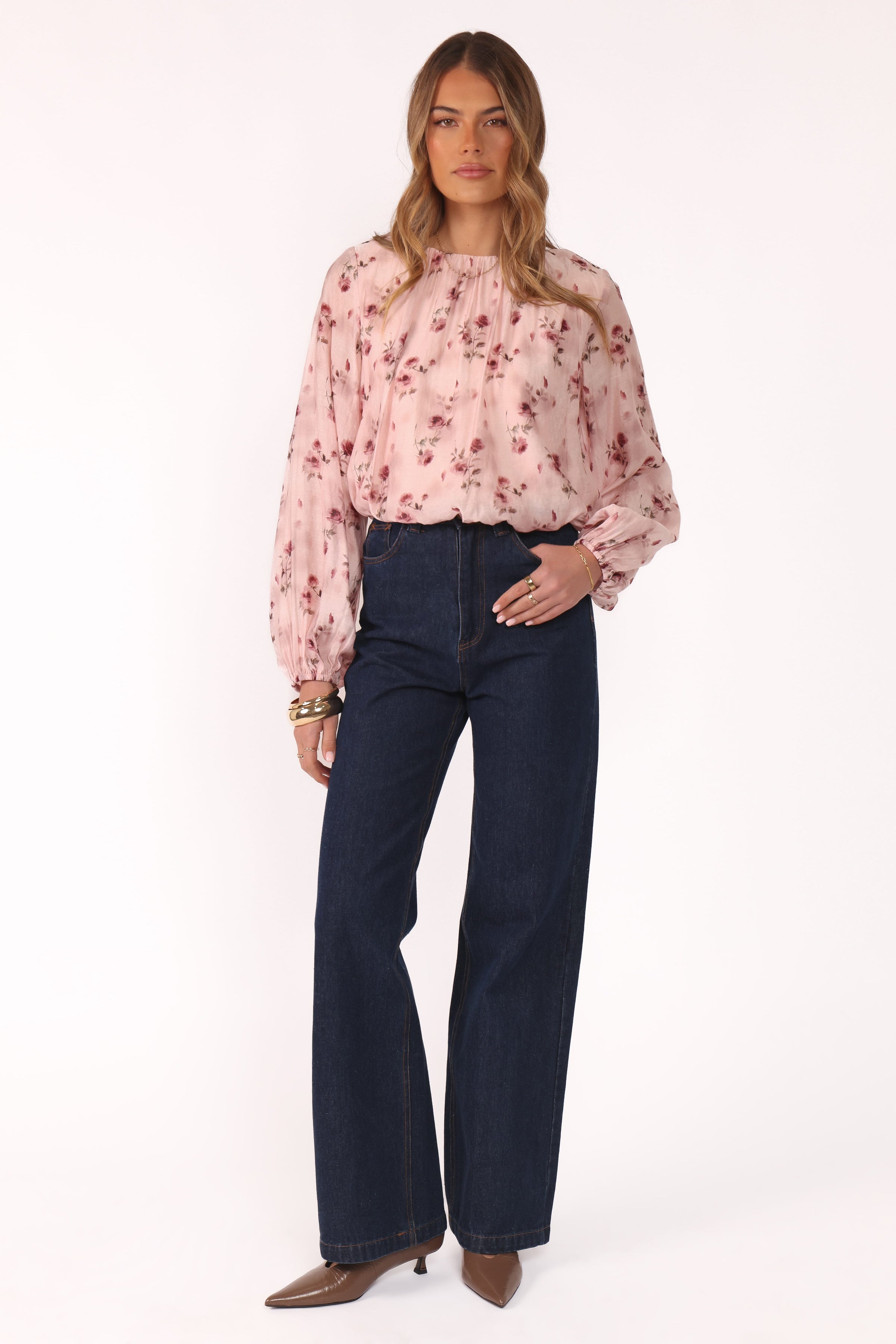 Petal and Pup USA TOPS Dallas Long Sleeve Top - Pink Rose