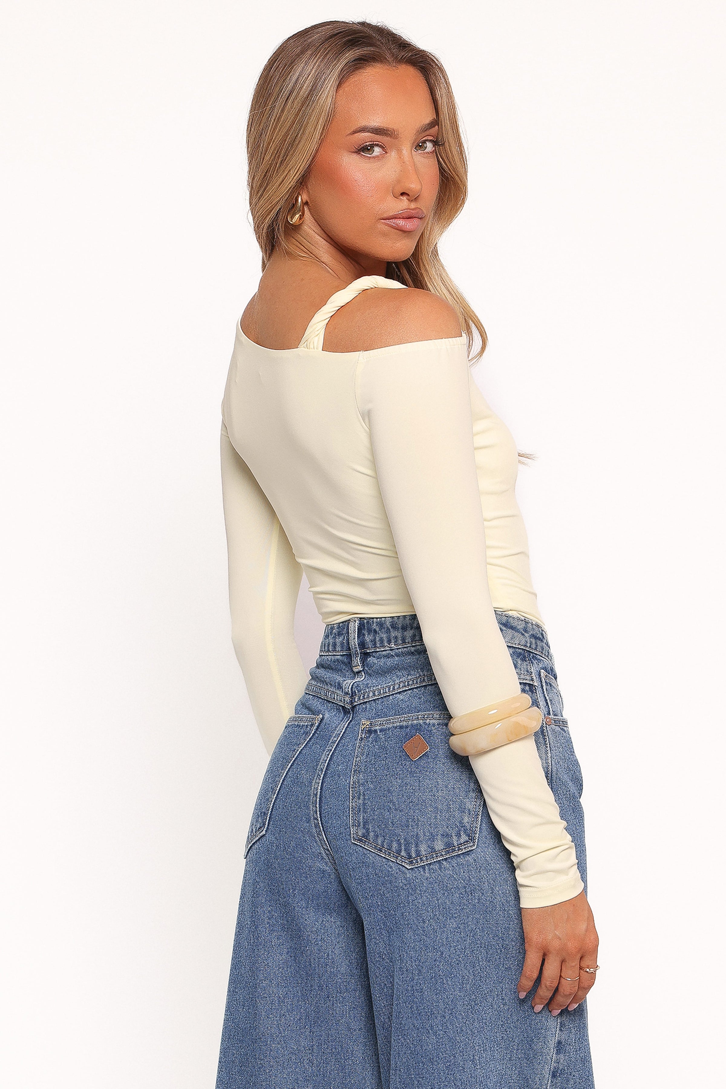 Petal and Pup USA TOPS Darma Long Sleeve Top - Pale Yellow