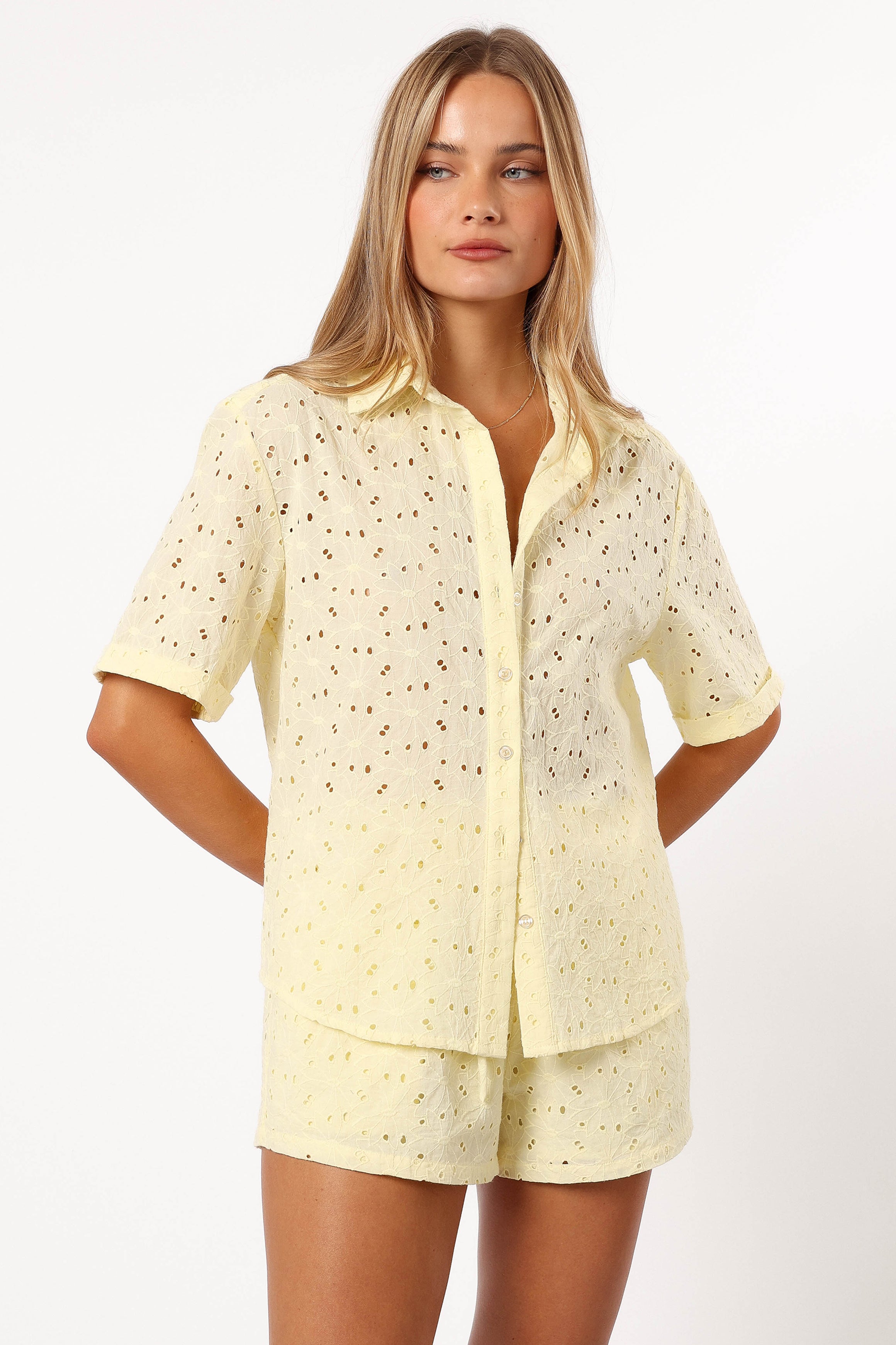 Petal and Pup USA TOPS Dazie Shirt - Lemon