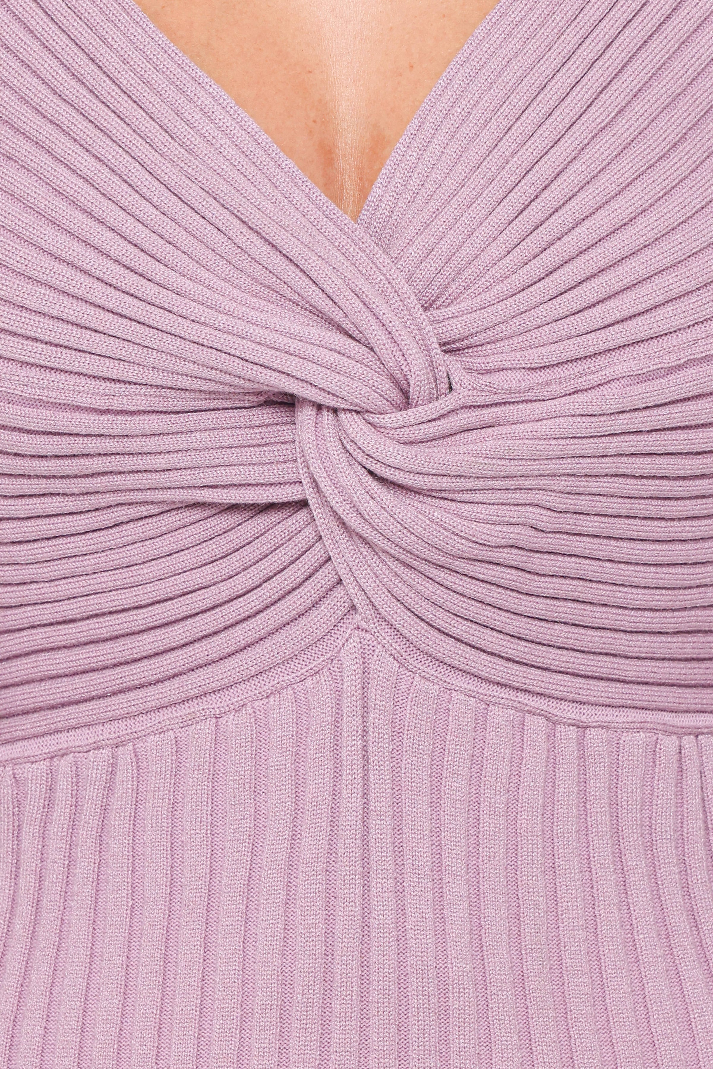 Petal and Pup USA TOPS Demi Twist Detail Knit Top - Lavender