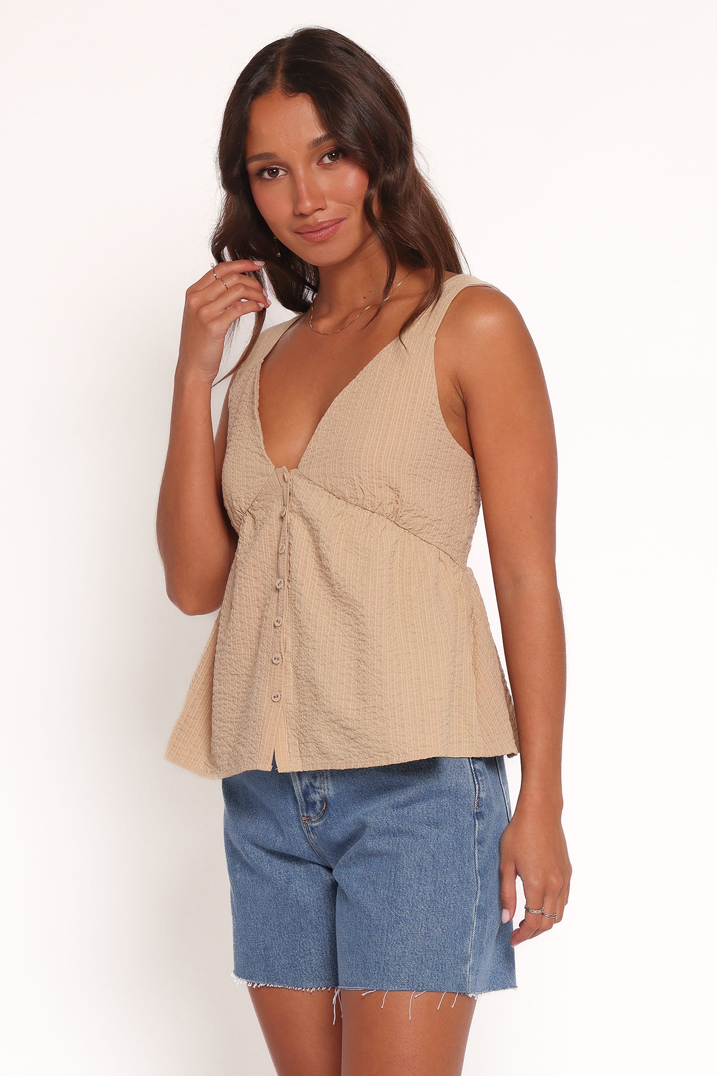 Petal and Pup USA TOPS Denni Top - Sand (Hold for Amazon)